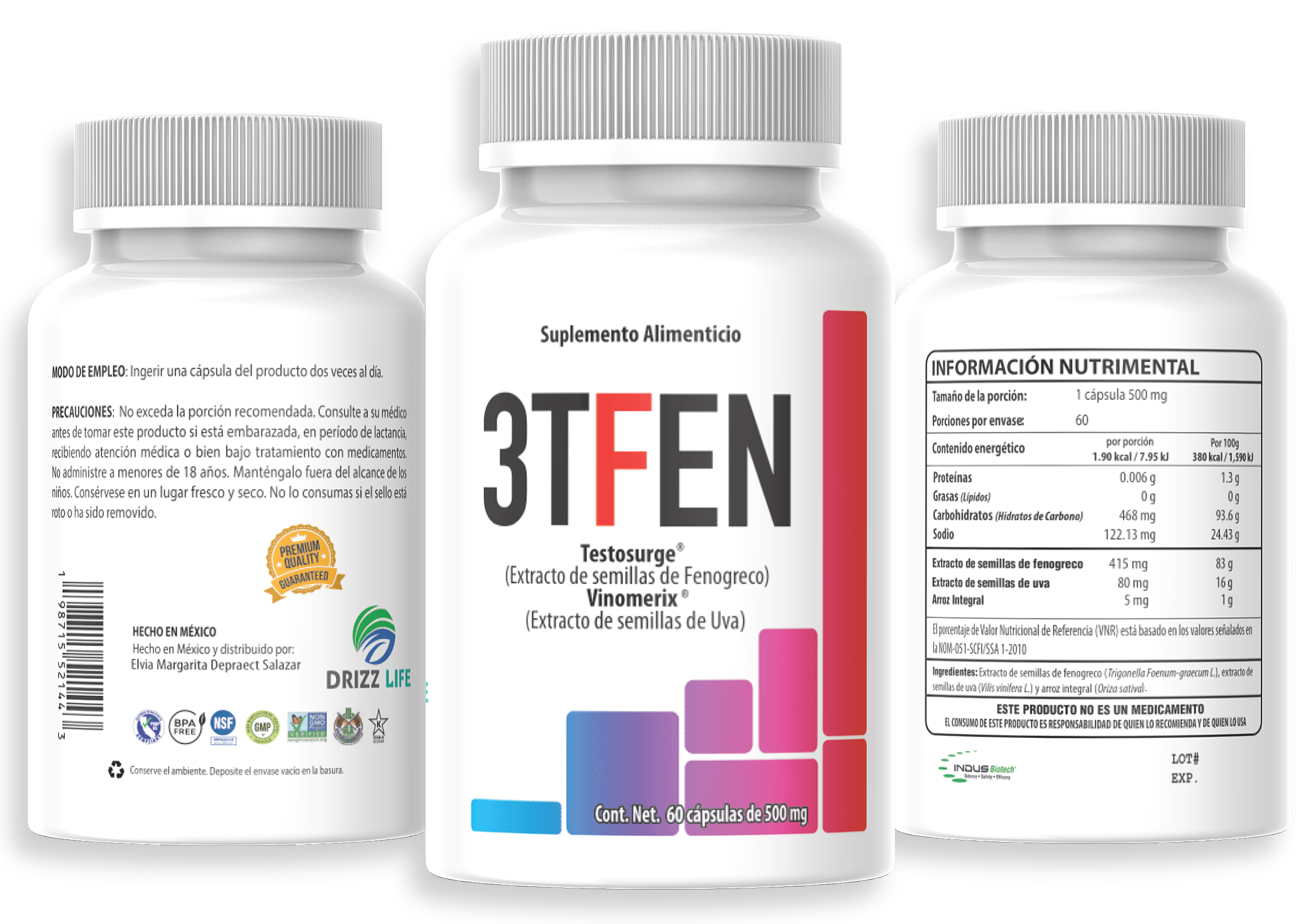 3tfen optimizador organico de testosterona, fuerza y energia natural.