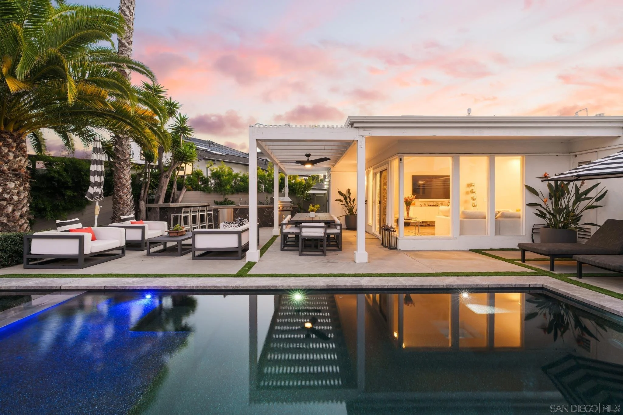 Stunning 1969 Modern home in the La Costa area of Carlsbad featuring a pool, scenic views, and high-end updates.  