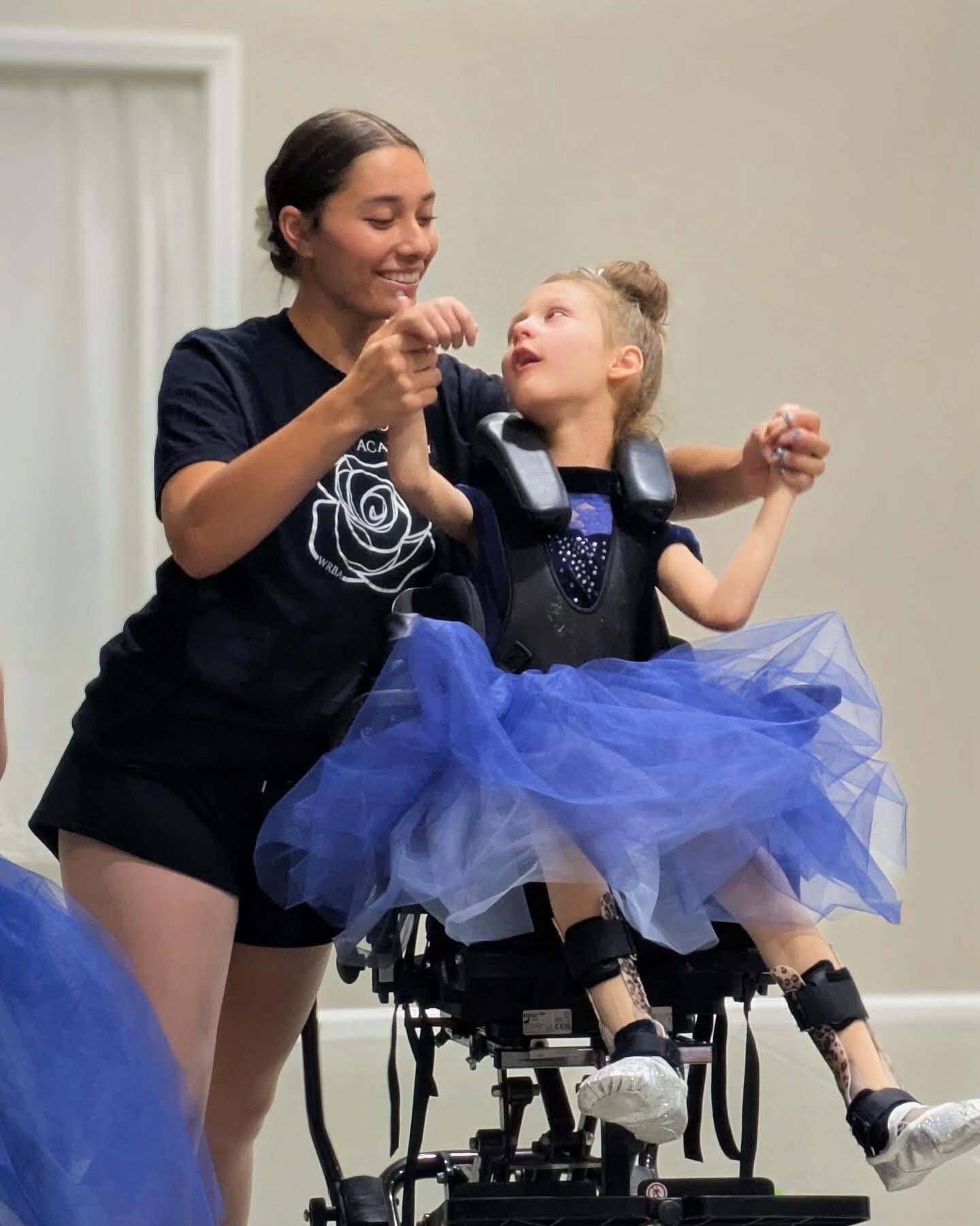 A special shoutout to our very special Adaptive Division teaching assistants!🩵 Allison, Ary, Grace, Maddie and Ellie - you make our dancing dreams come true!