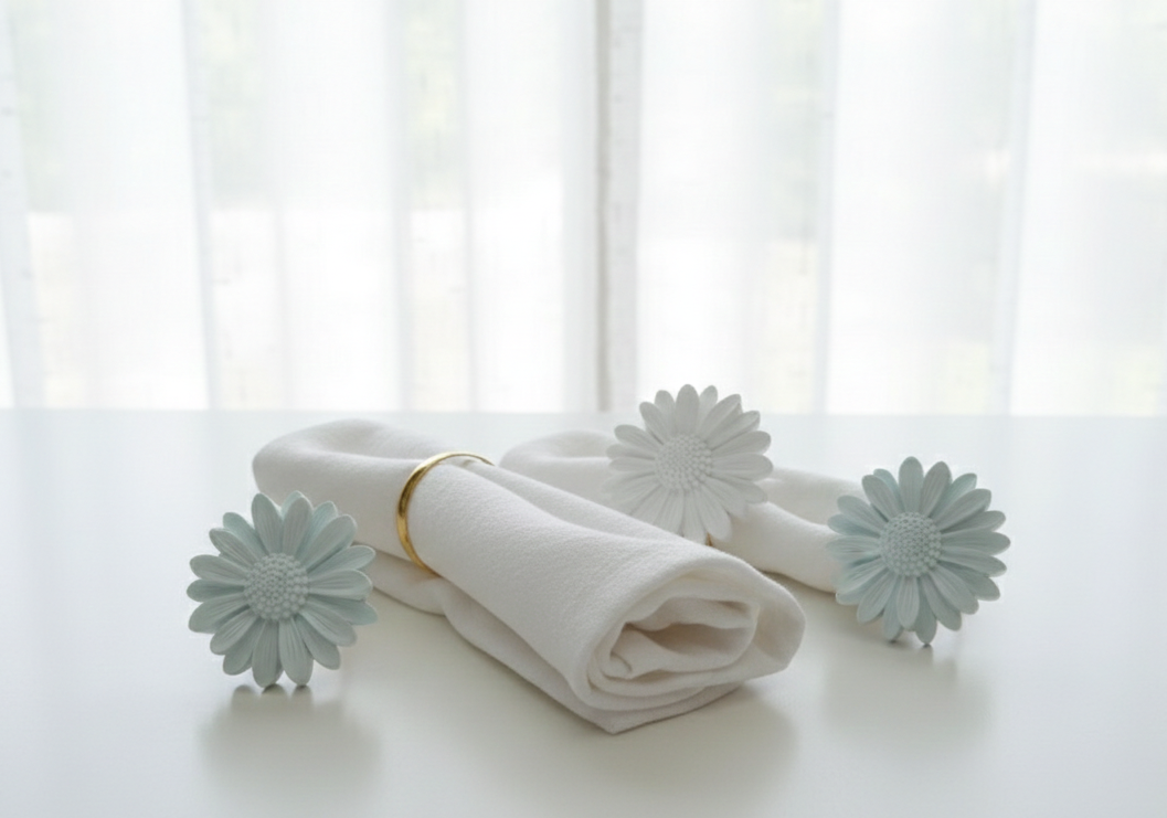 Sunday: Eco-Stone Daisies Napkin Rings Workshop