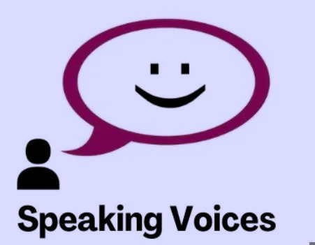 The logo of Speaking Voices