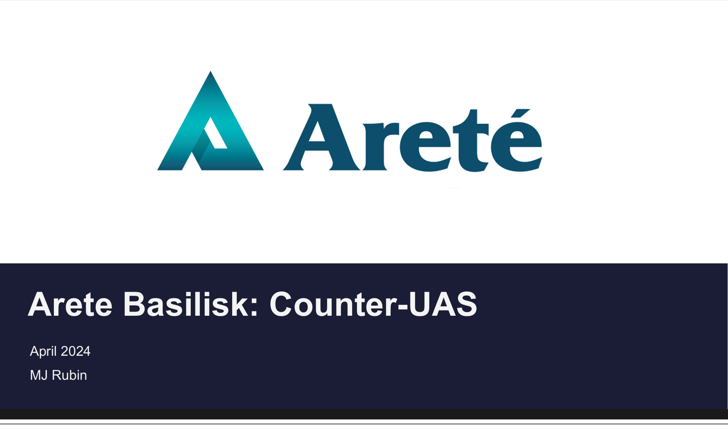 Counter-UAS Integration slide block 1