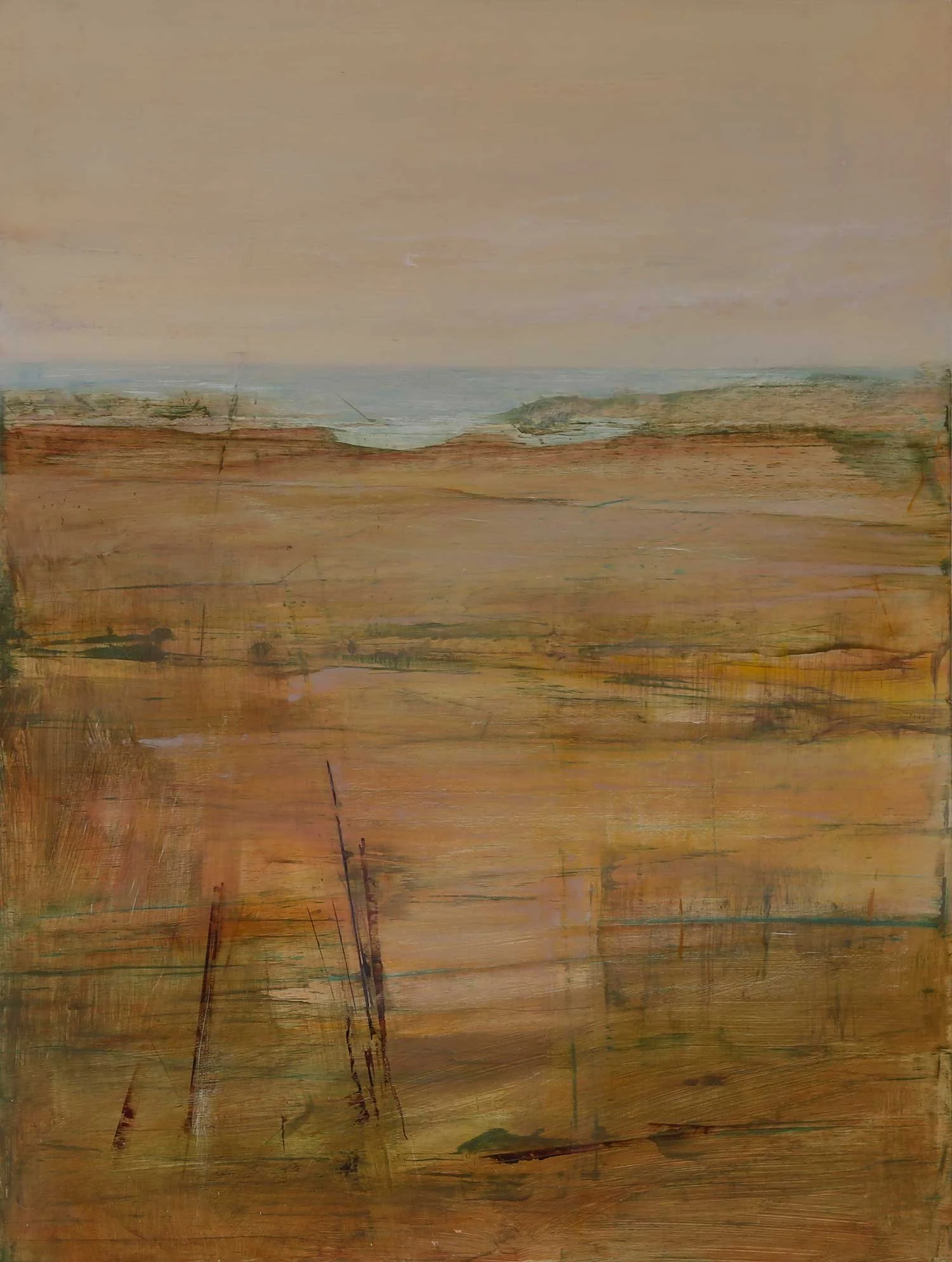 [ SOLD ] AFTER RAIN - Acrylic, pigment and oil on board. 120 x 90 cm $4800