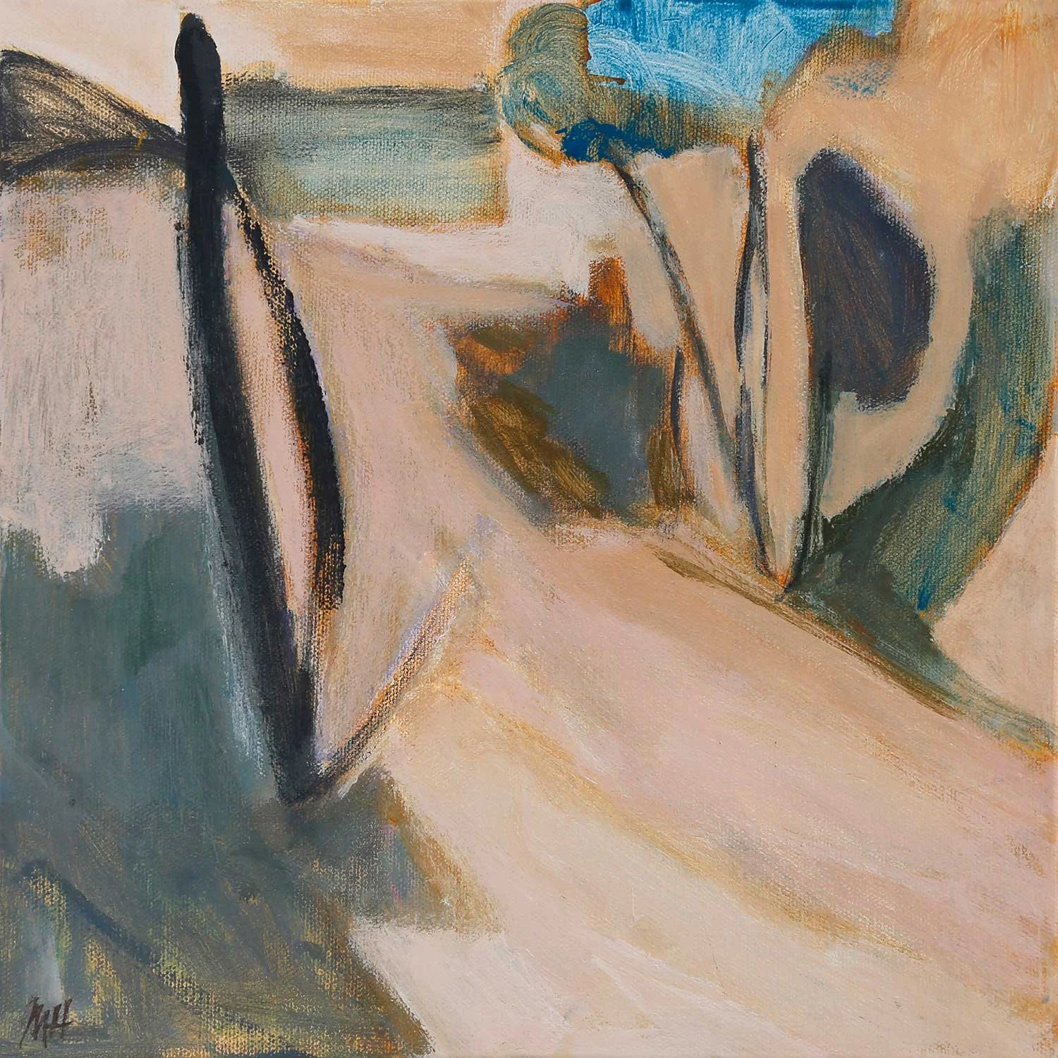 EVERYWHERE I TURN YOU'RE THERE - Acrylic on canvas  30 x 30cm $1500