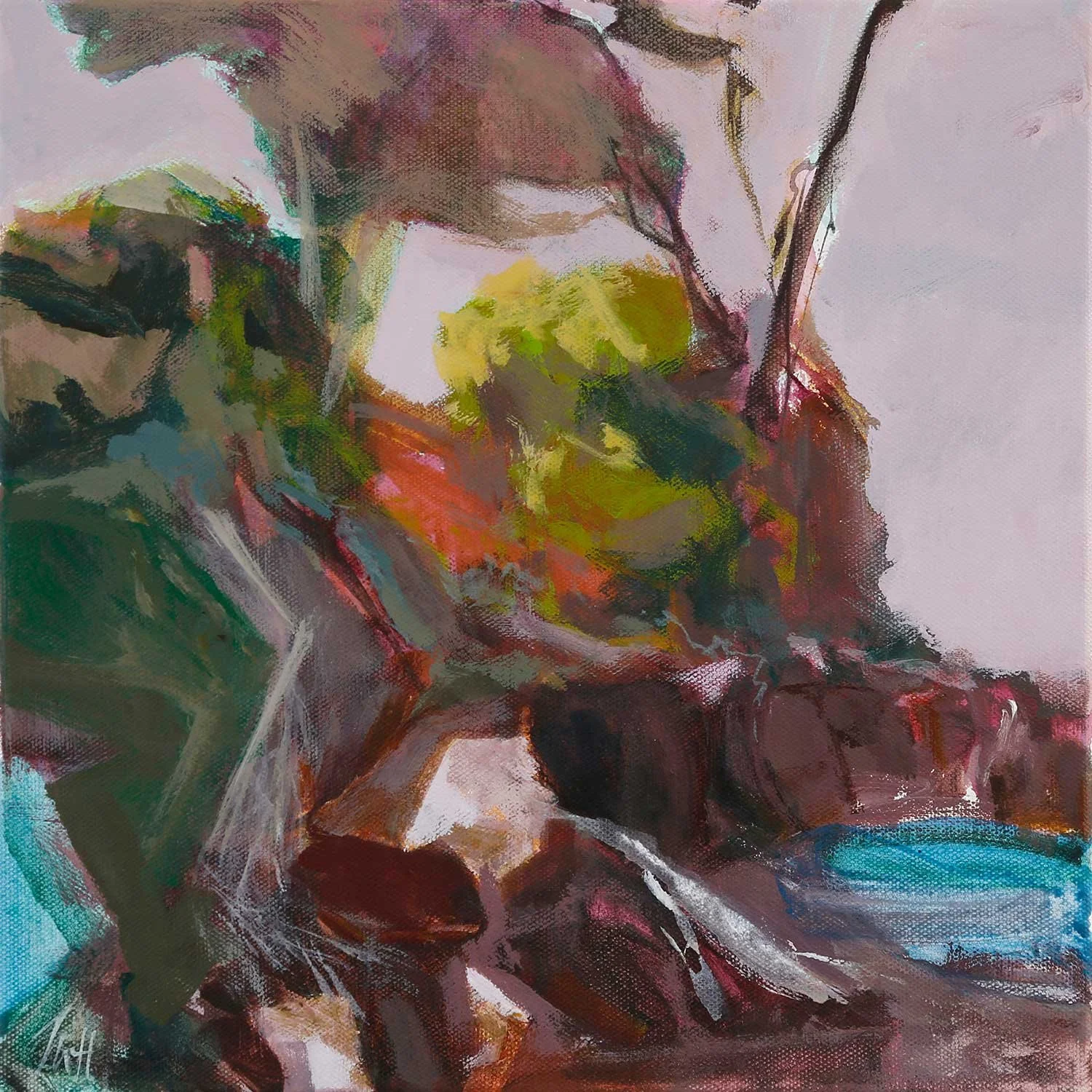 LATE LIGHT DIP - Acrylic on canvas  30 x 30cm $1500