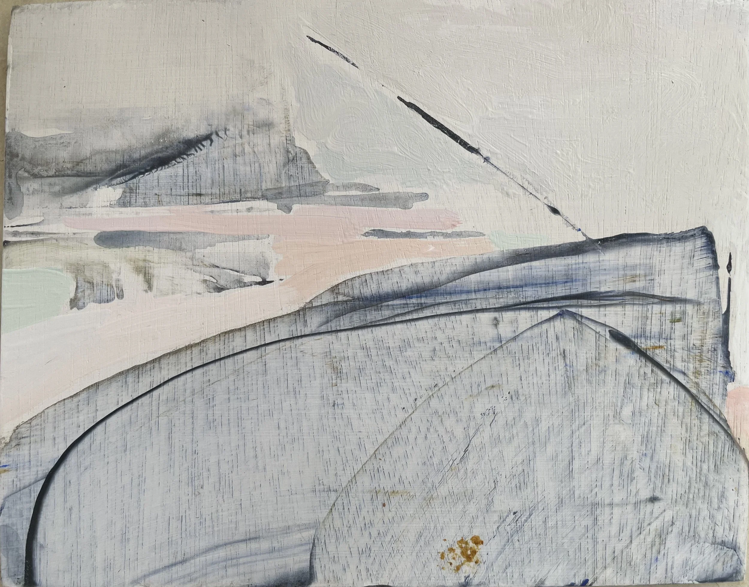 COASTAL MEMORY - Acrylic and pigment on board 18 x 23cm $580