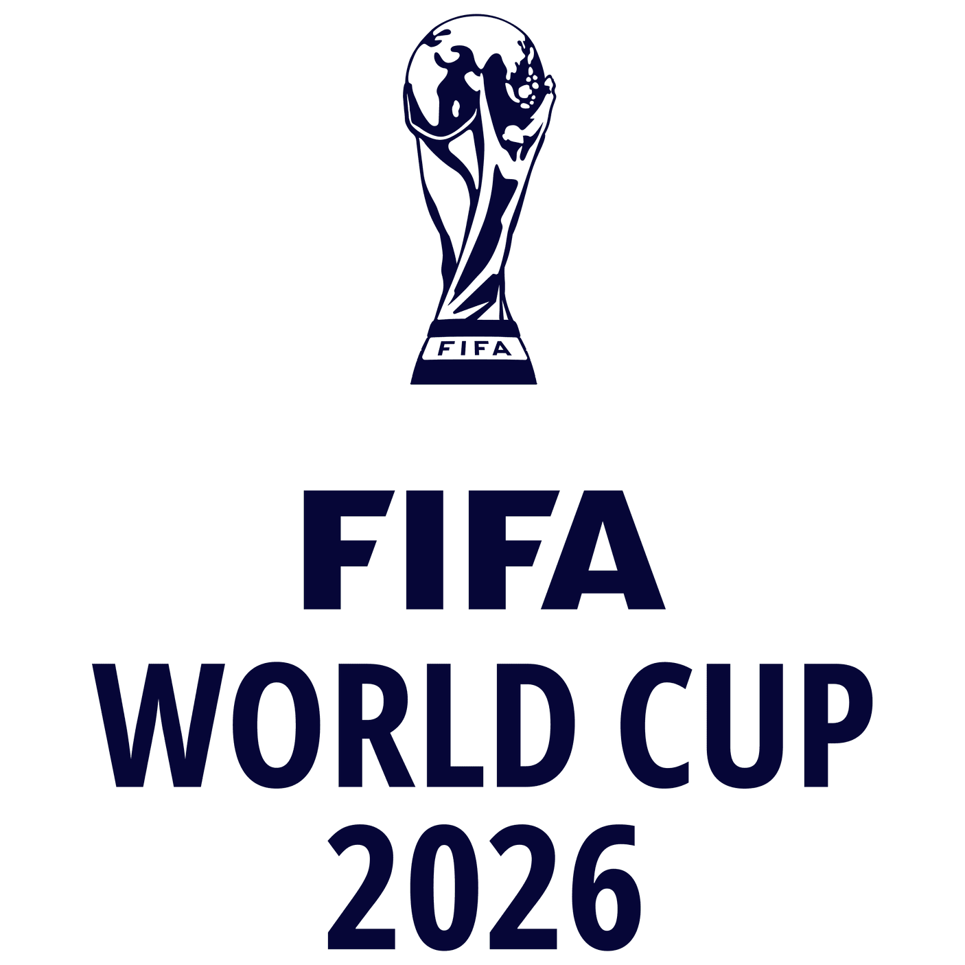 FIFA World Cup 2026 logo with a stylized soccer ball and the words 'FIFA World Cup 2026'