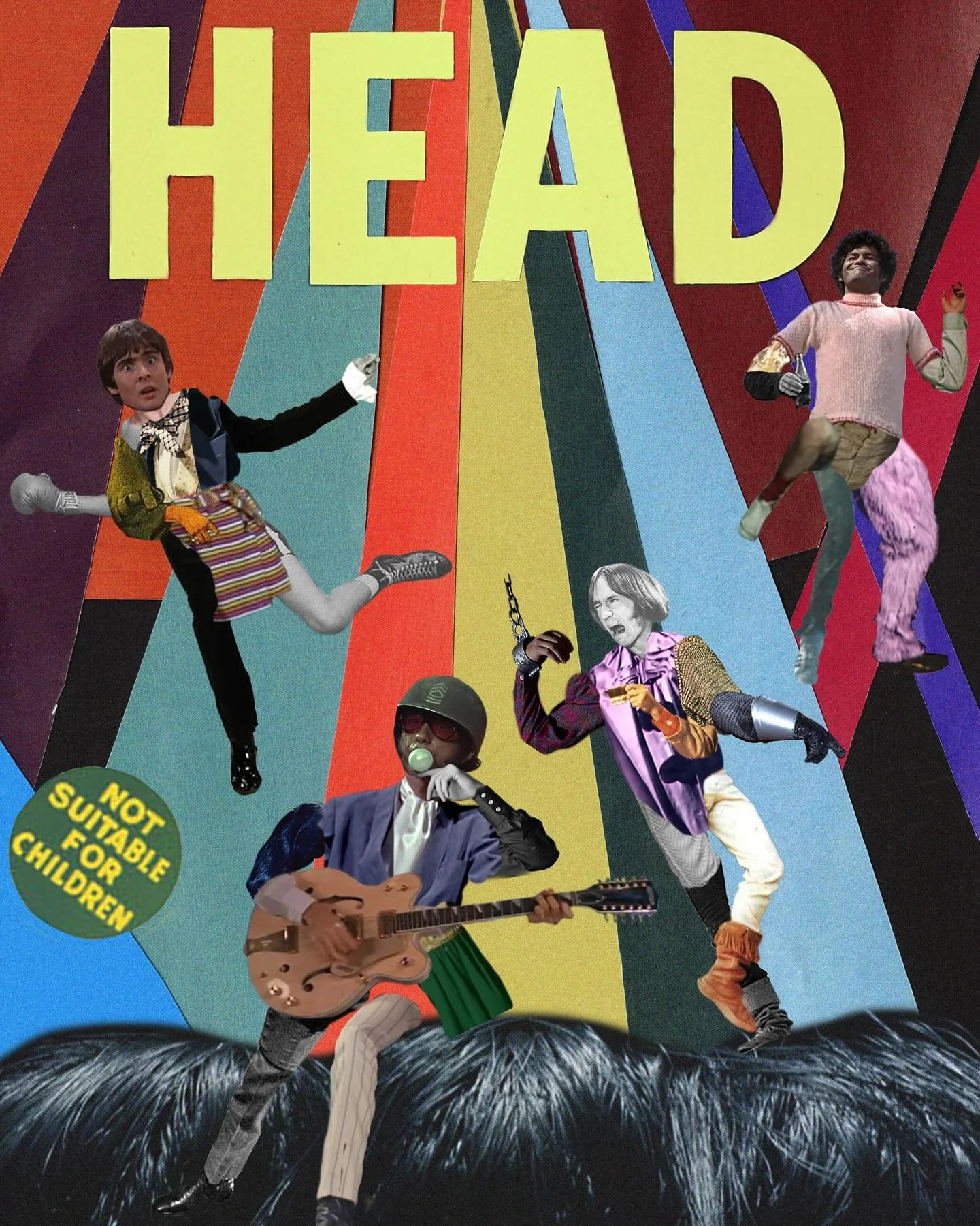 Head 1968, digital collage
Finally finished this project a couple nights ago ! It&rsquo;s part of a larger series in collaboration with @anemosise and bunch of other wonderful talented people! 
This was such a joy to make, I love the monkees so much

