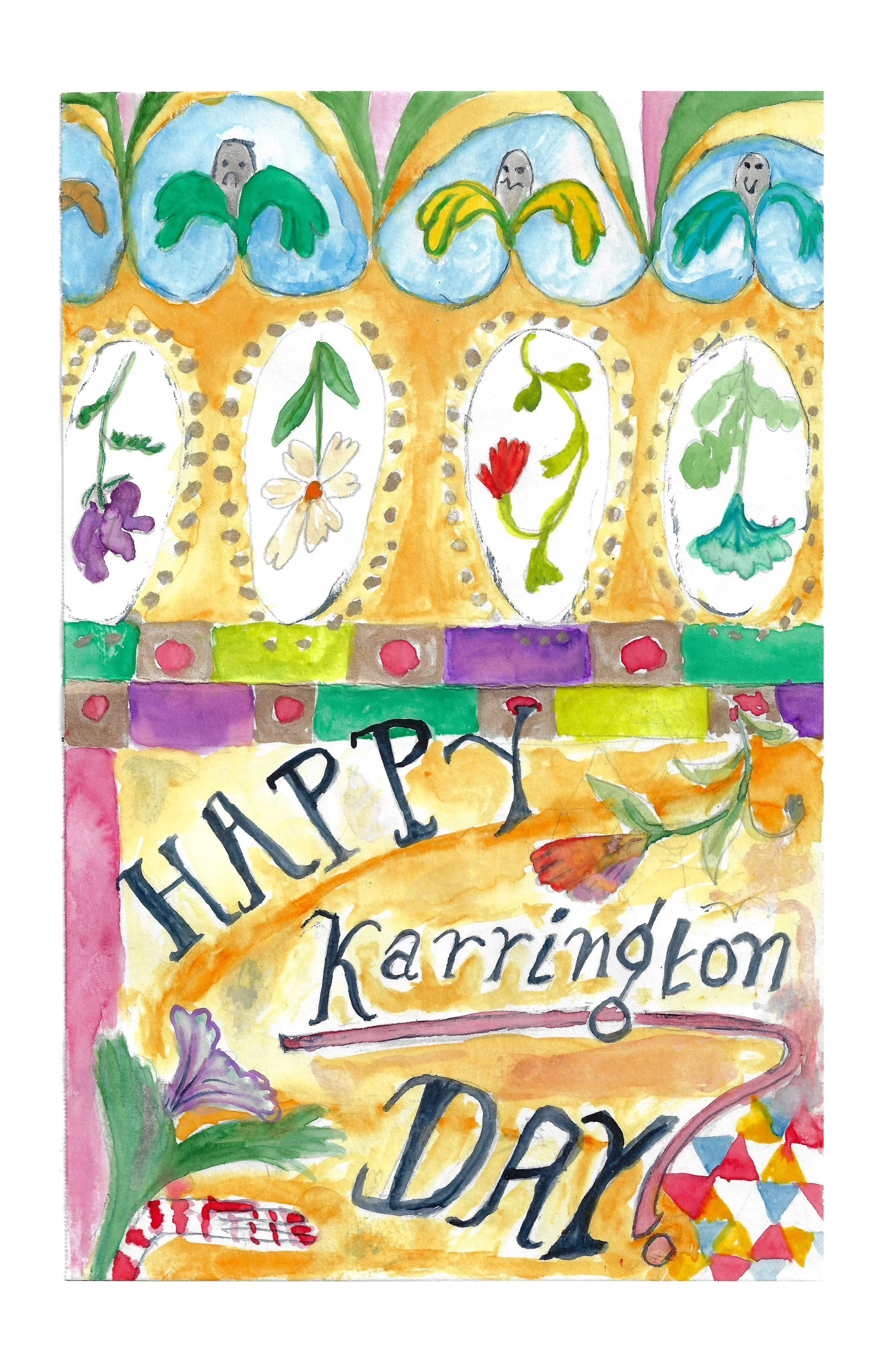 Birthday Card for Karrington,
2025,
Graphite and Watercolor