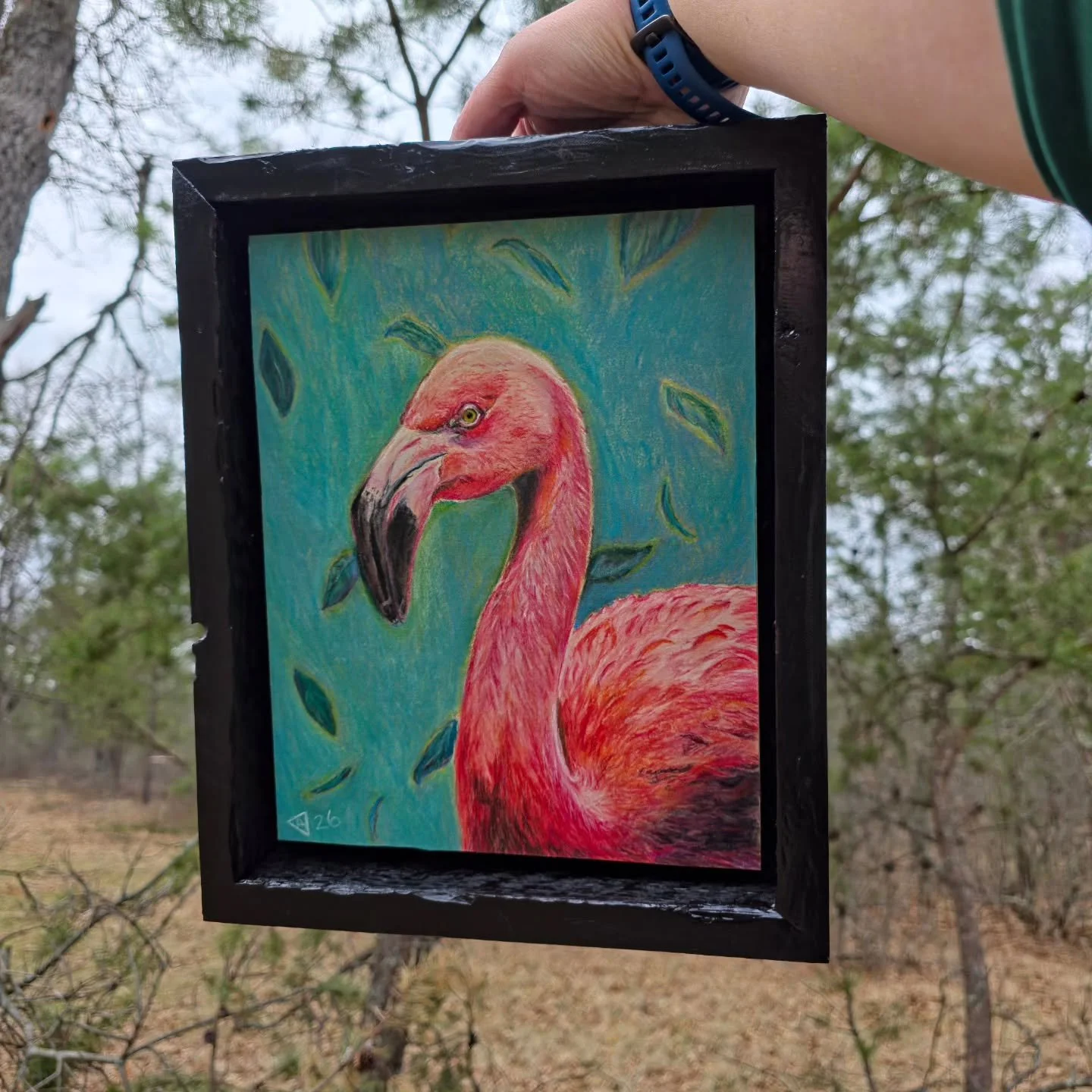 Finished up April's drawing last week. I got it framed and varnished just in time thursday to drop it off in Hayward for the Hot Pink art show. 

Thus time I even made the frame which is something I've been wanting to do for a long time. It gives it 