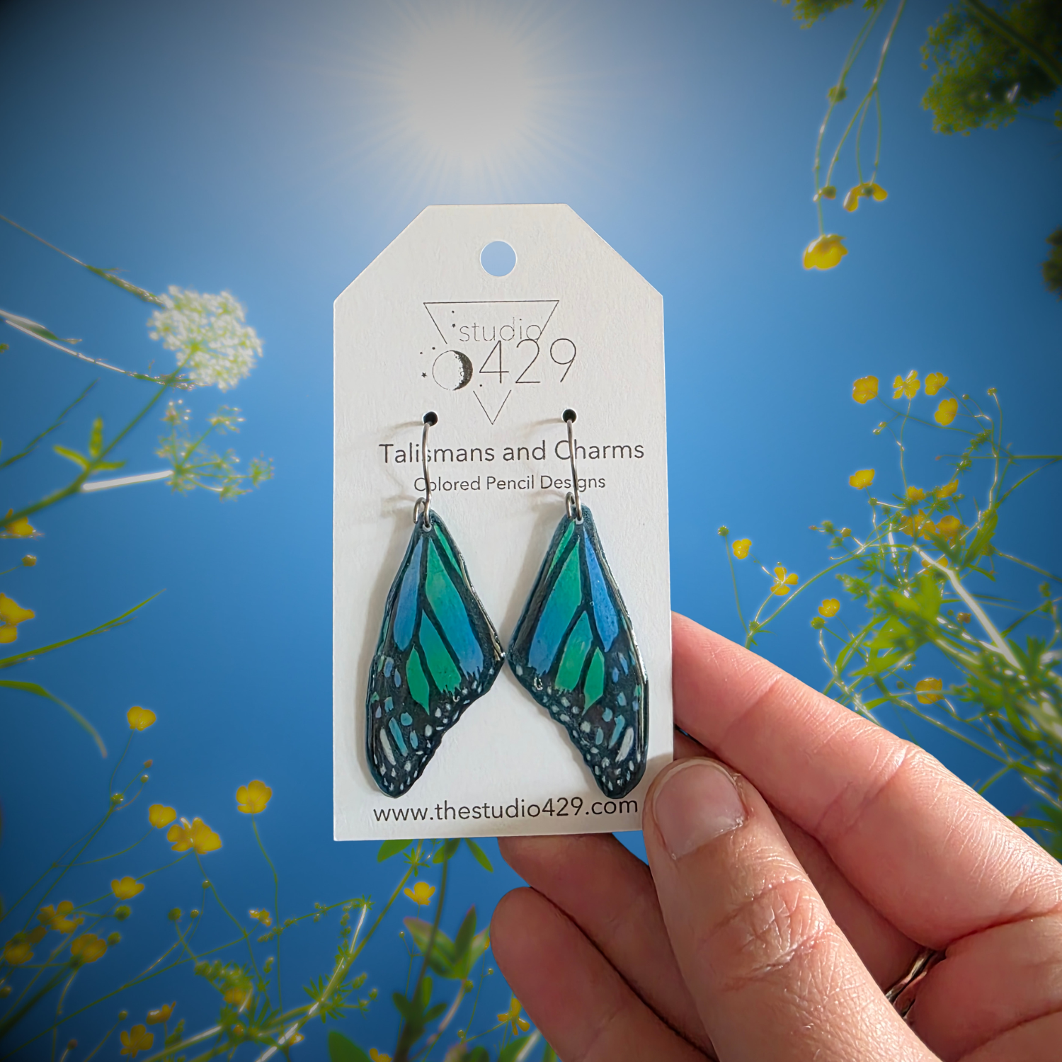 Turquoise  Butterfly Wings