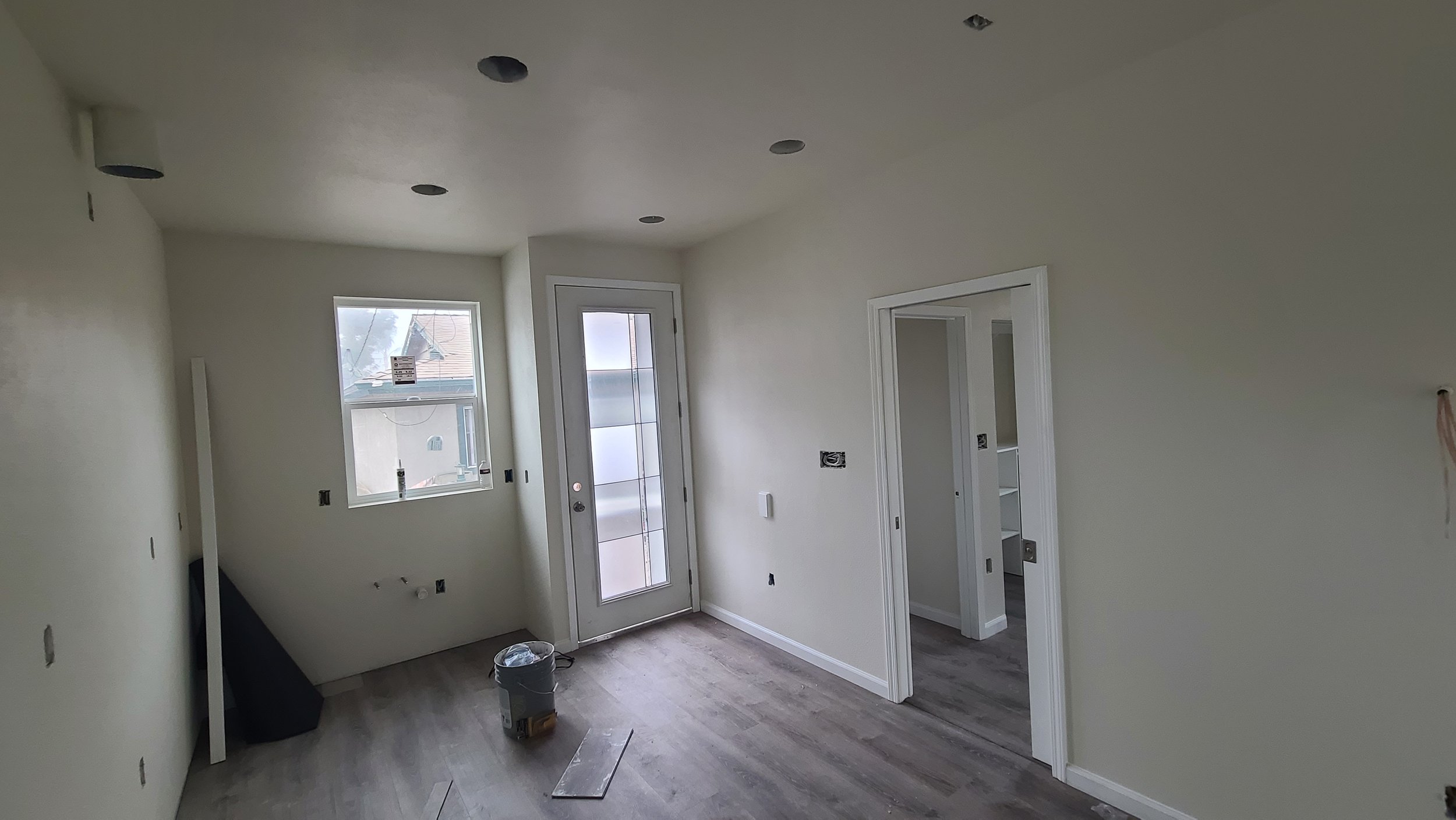 ADU Kitchen with 9 foot ceilings.