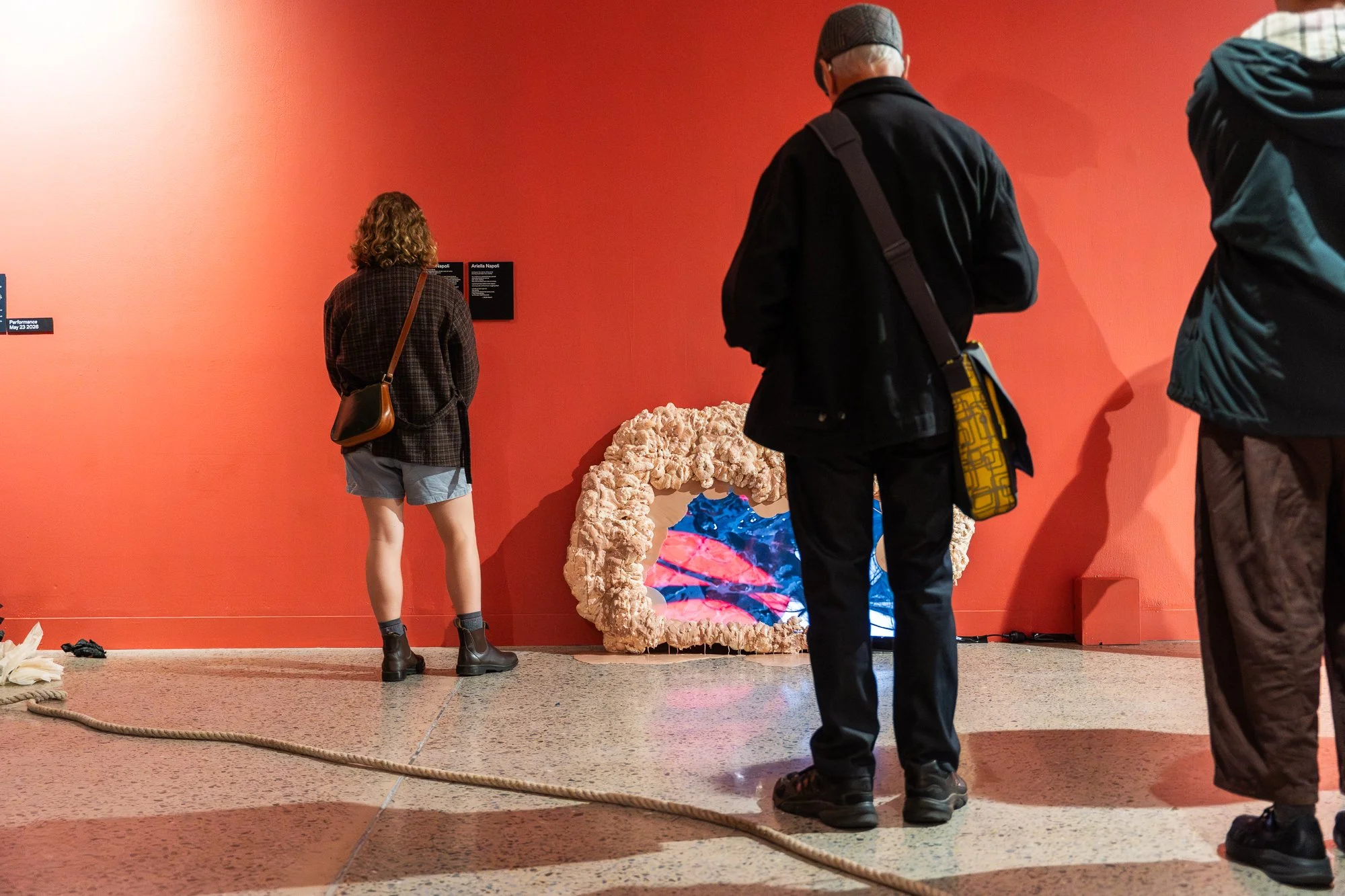 Opening Celebrations: 'Anarchive: Gut-feeling' (2026), event documentation, Adelaide Contemporary Experimental. Photography by Lana Adams.