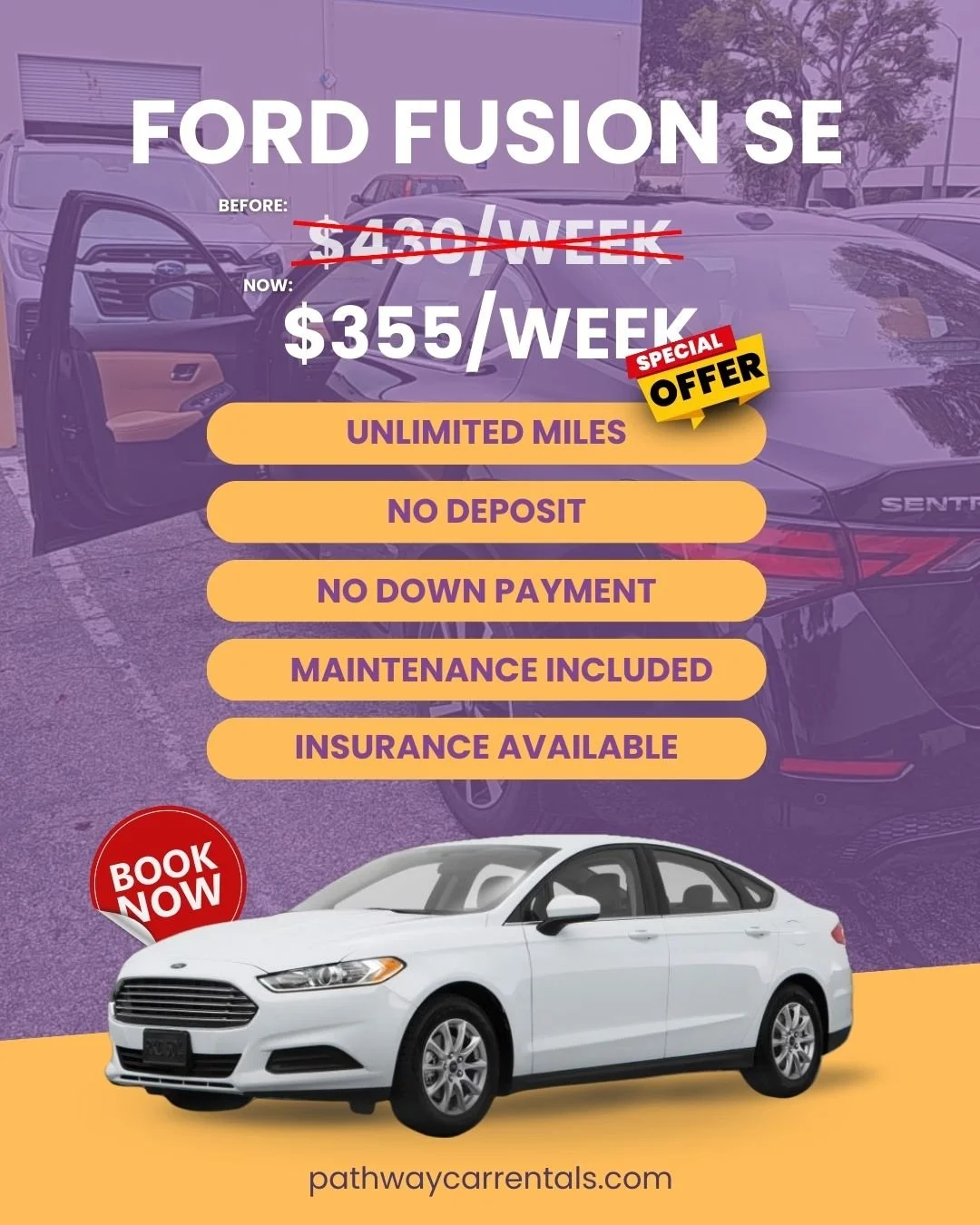 No mileage stress. No upfront pressure. Just a reliable ride that lets you work on your own terms.

This Ford Fusion SE is ready for drivers who want steady days and fewer setbacks.

#ridesharedriver #uber #carrental #uberdrivers #lyftdriver #doordas