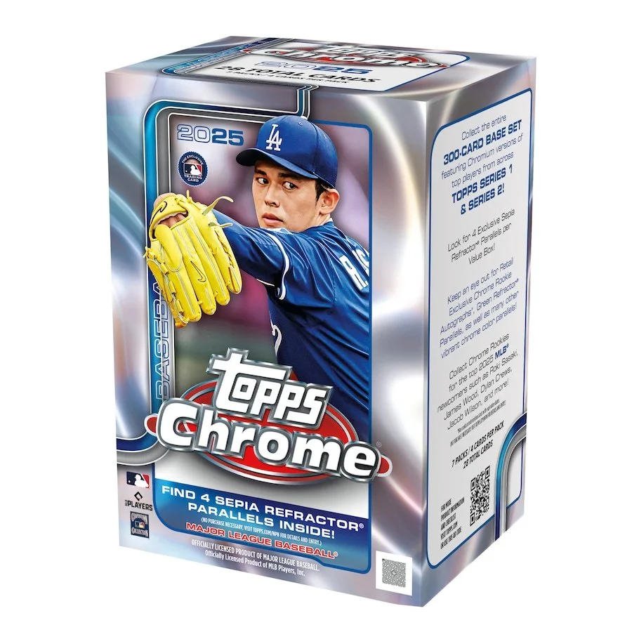 Sports Cards Topps 2025 Baseball Series 1 Value Box - 7 Packs With ...