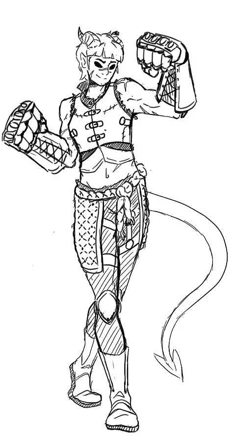 Brawling Wizard Concept Sketch
