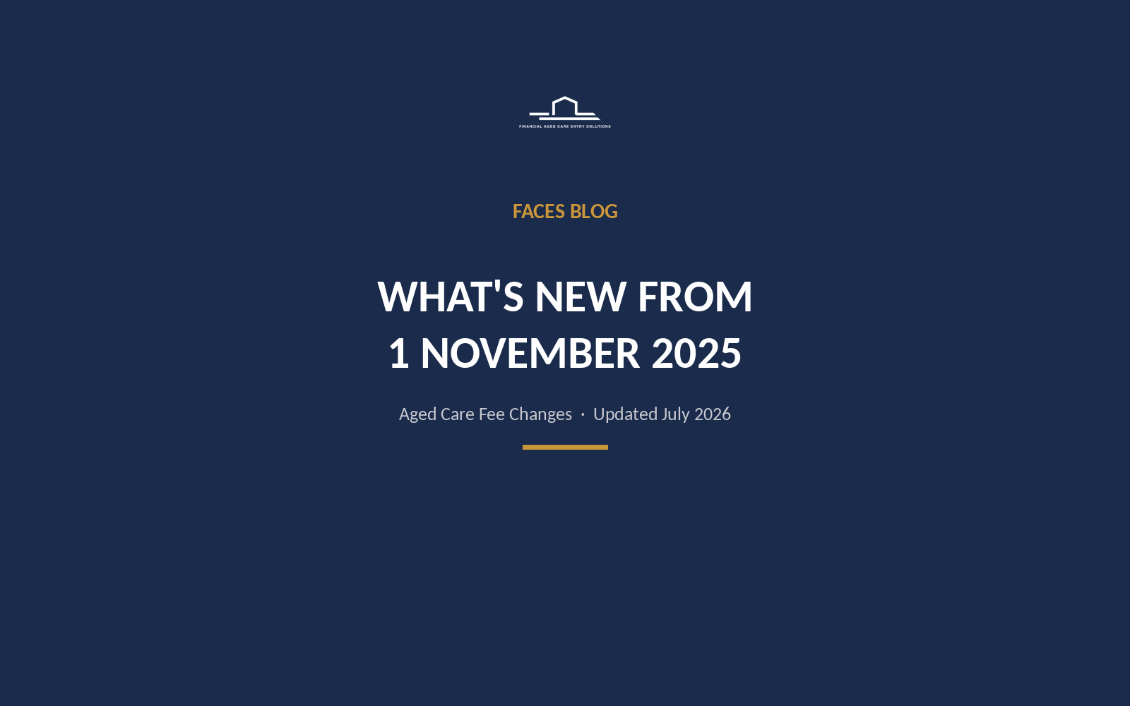 What's New From 1 November 2025 — Aged Care Fee Changes Explained (Copy)