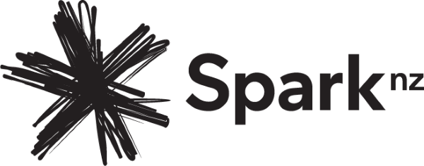 Spark NZ logo with abstract star design