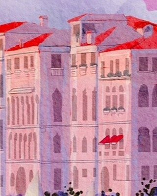 &ldquo;Italy - Lavender- A night out&rdquo; I managed to join the last week of #mixandmarch25 using a piece I had created as a coloring page a year ago. It was fun to see my art full of color and I adore how the buildings turned out. I generally stru