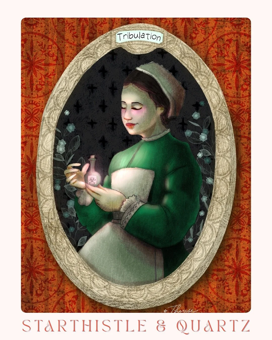 Meet Tribulation Periwinkle. She&rsquo;s here to help me with the prompt &ldquo;periwinkle &amp; poison&ldquo; for the #SpookyAndSweet2025. Art challenge. Tribulation is a real character from Luisa May Alcott short story called Hospital Sketches. She