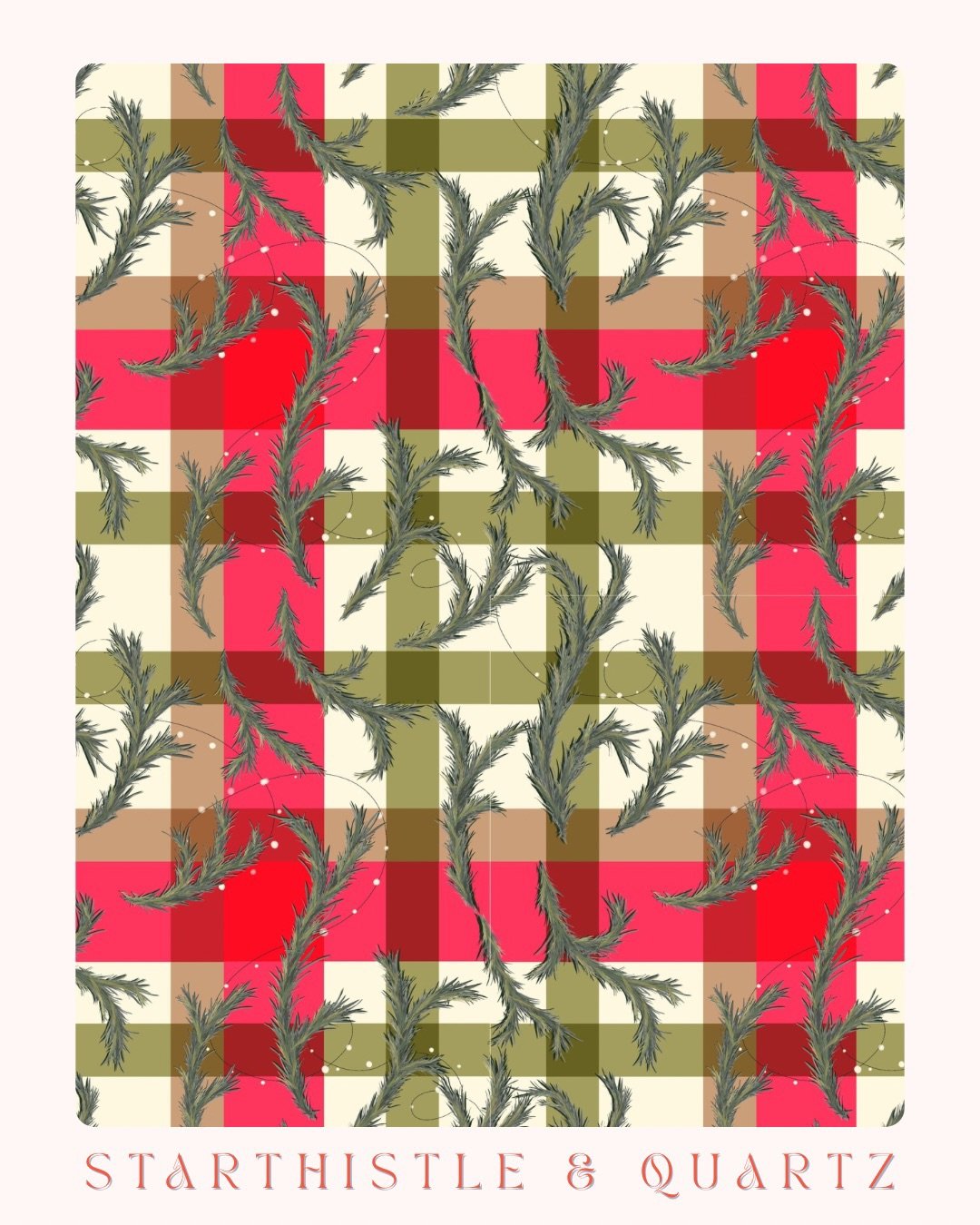 Prompt 1 of the #frostyandfestive2025 challenge which is Pine + Plaid 🎄

I think my strategy with this challenge is to make a holiday pattern collection. 

There are so many fun and exciting challenges happening right now!  It&rsquo;s like trying to