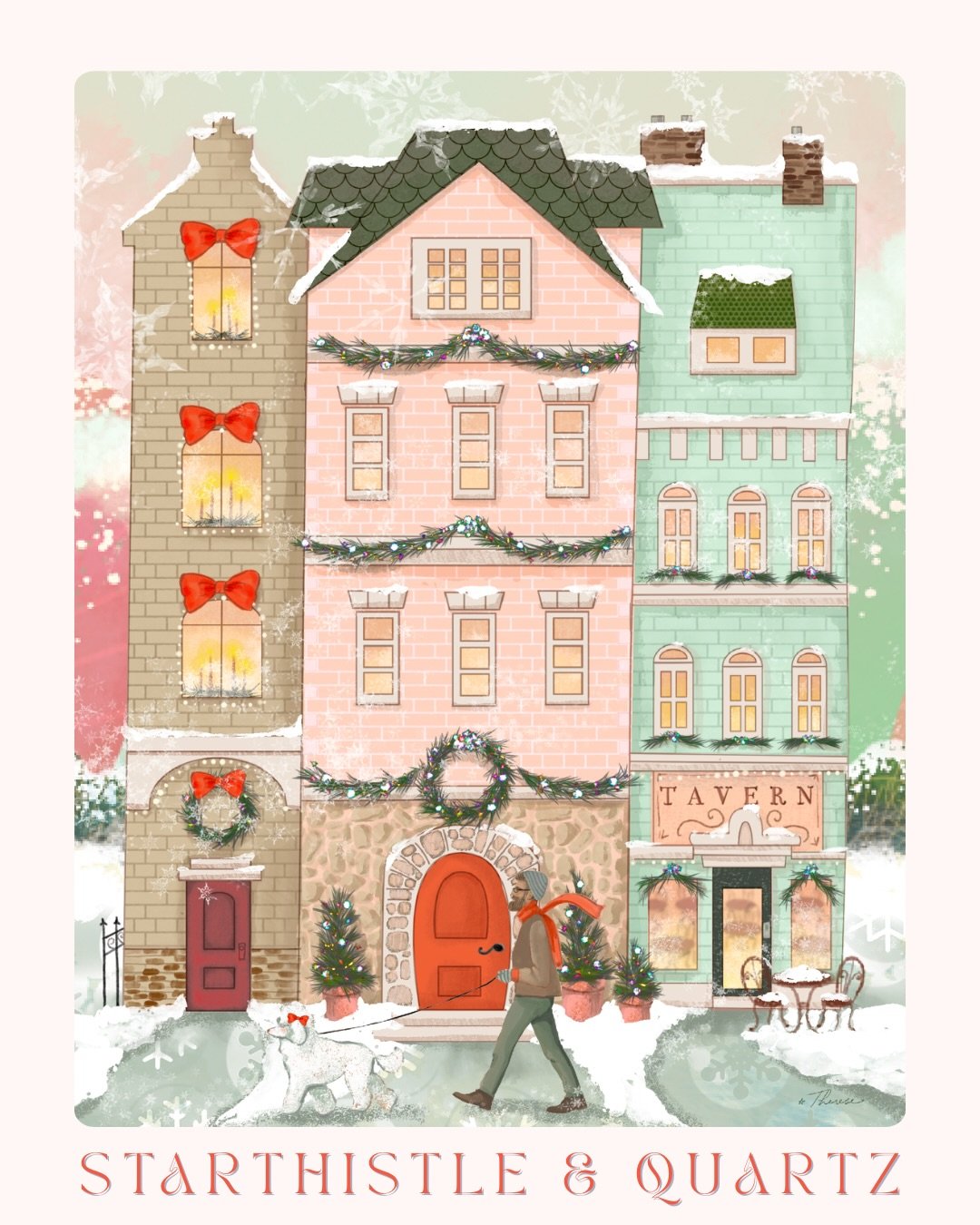 These are my Toasty Townhouses, or really brownstones for the #tinseltown2025 challenge. I was even able to finally sneak my tavern in! I had a lot of nostalgia creating these. It reminded me of long walks with my husband through Park Slope in Brookl