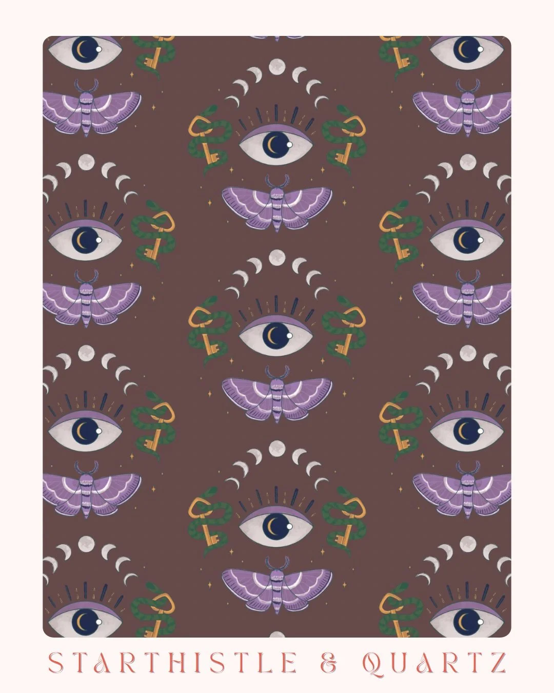 Day 17-18 of #thepatternchallengebymel26 hosted by @melanie.johnsson &ldquo;Wicca&rdquo; 

#thepatternchallengebymel #starthistleandquartz #wiccapattern #surfacepatterndesigns