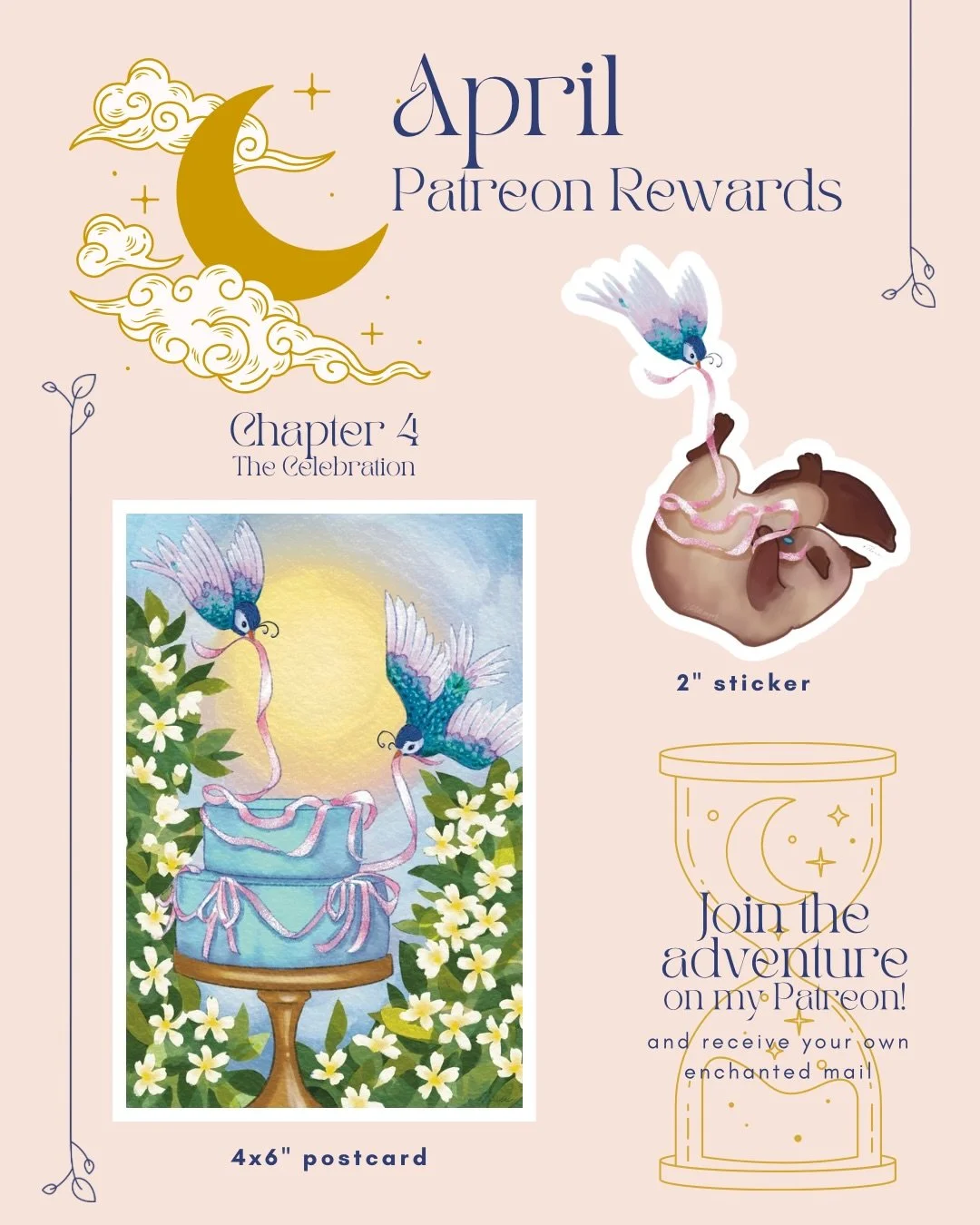Chapter 4 is here of #moonrisemenagerie2026 &ldquo;The Celebration&rdquo; takes place in the morning. Each day we have is a celebration 🎉 The magical chickadees are here to help you celebrate, reminding you that you can find tiny moments of courage 