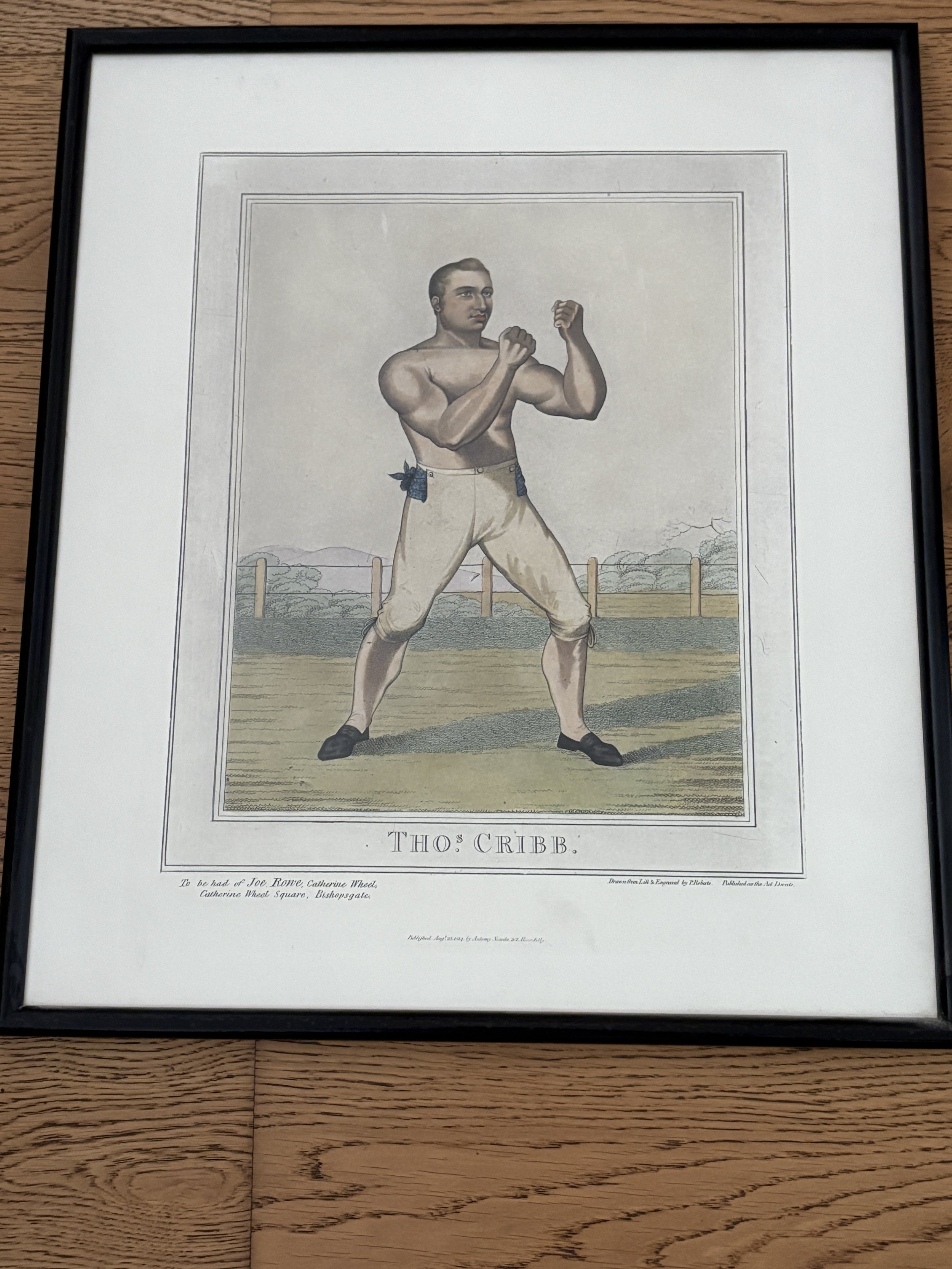 Bareknuckle Boxing Engraving of TOM CRIBB