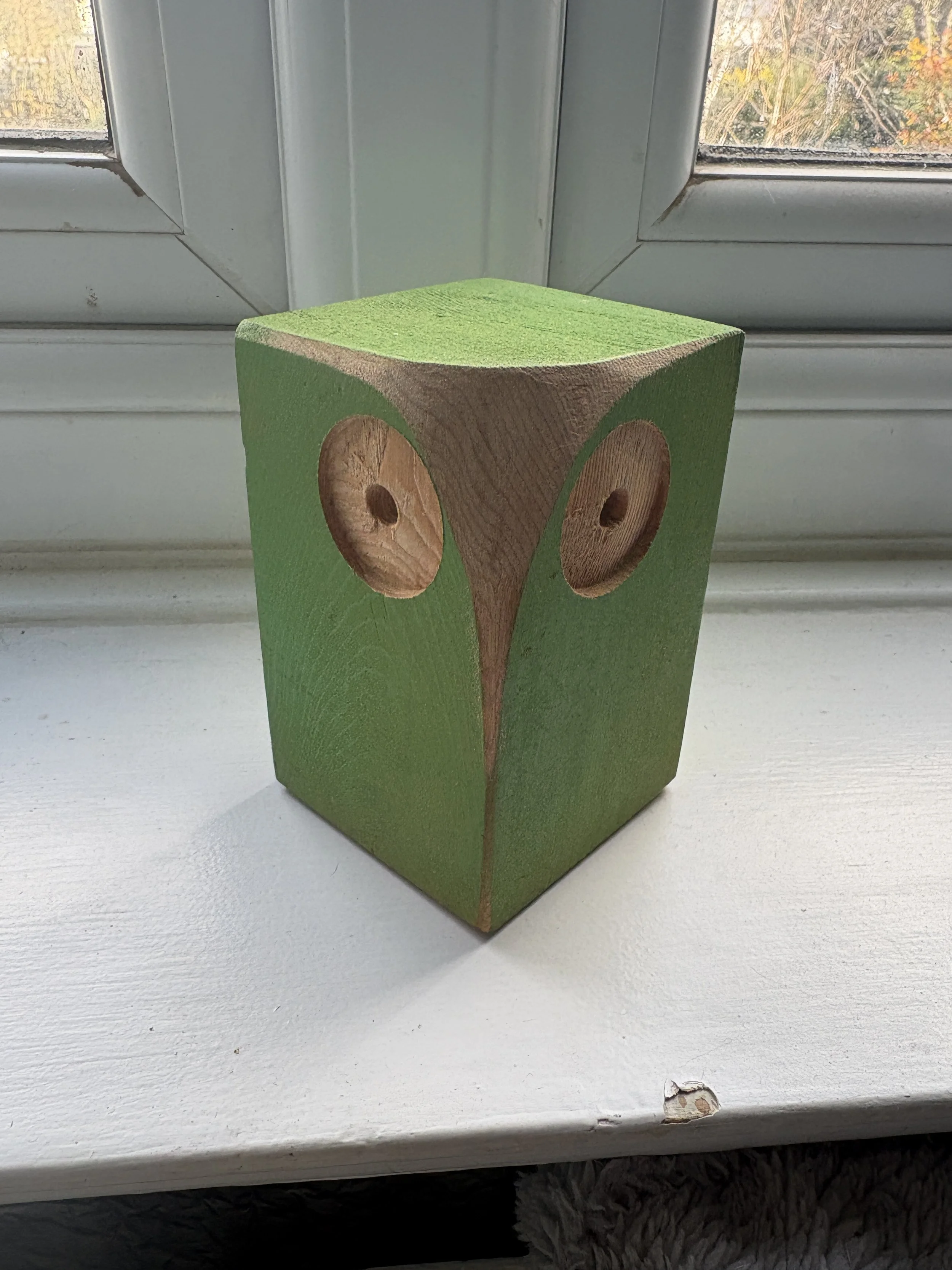 Wooden Deco Owl with Cork pad base