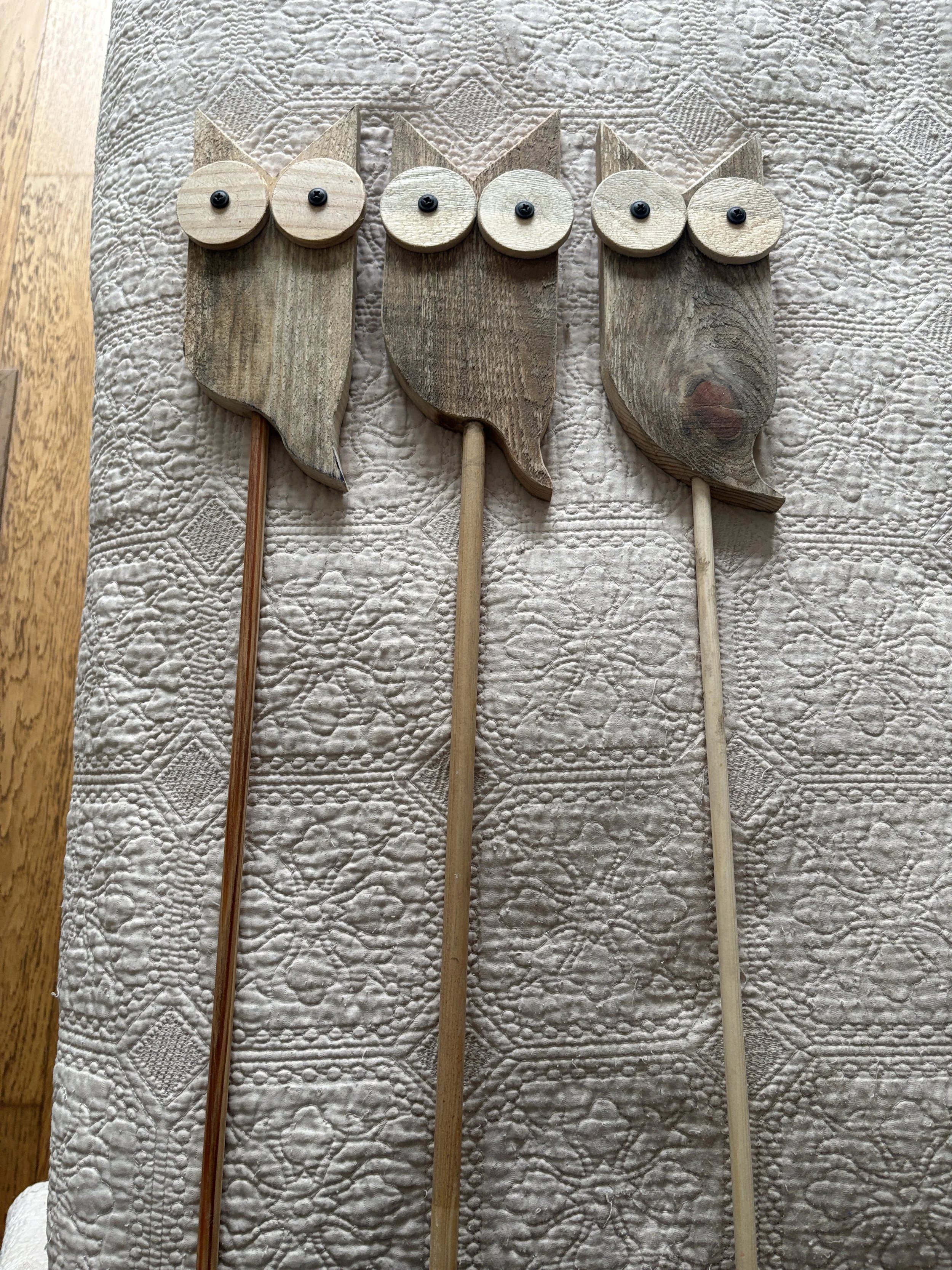 Recycled Pallet Wood OWLS Stakes for Garden