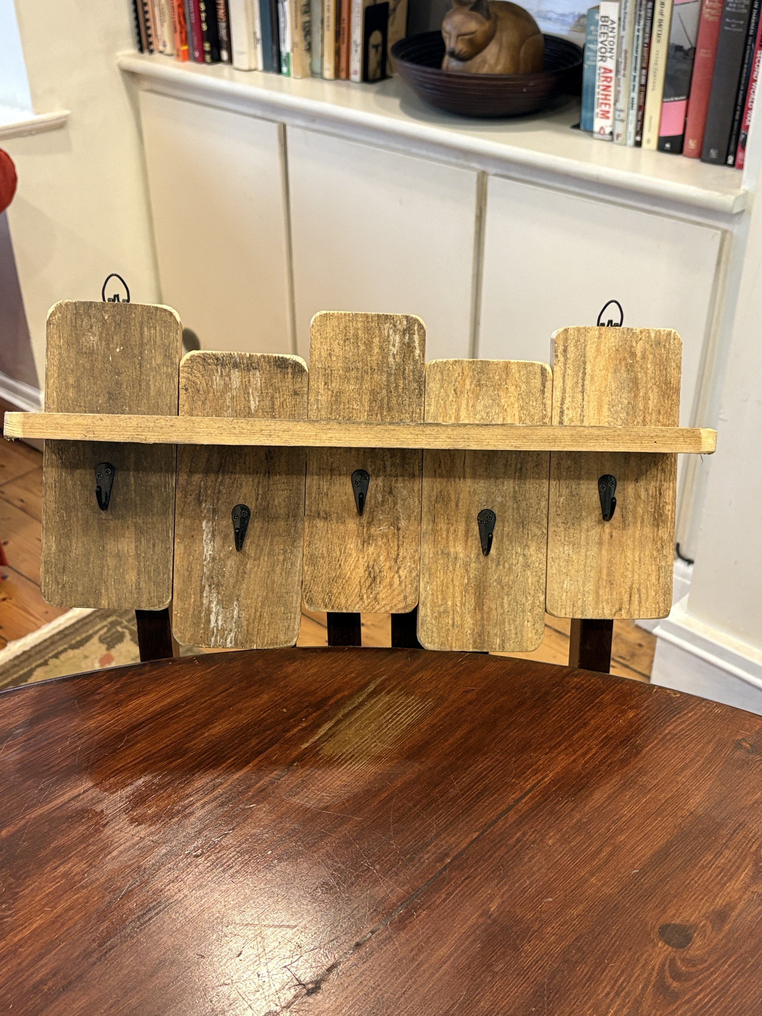 Recycled Pallet Wood Shelf and Hooks