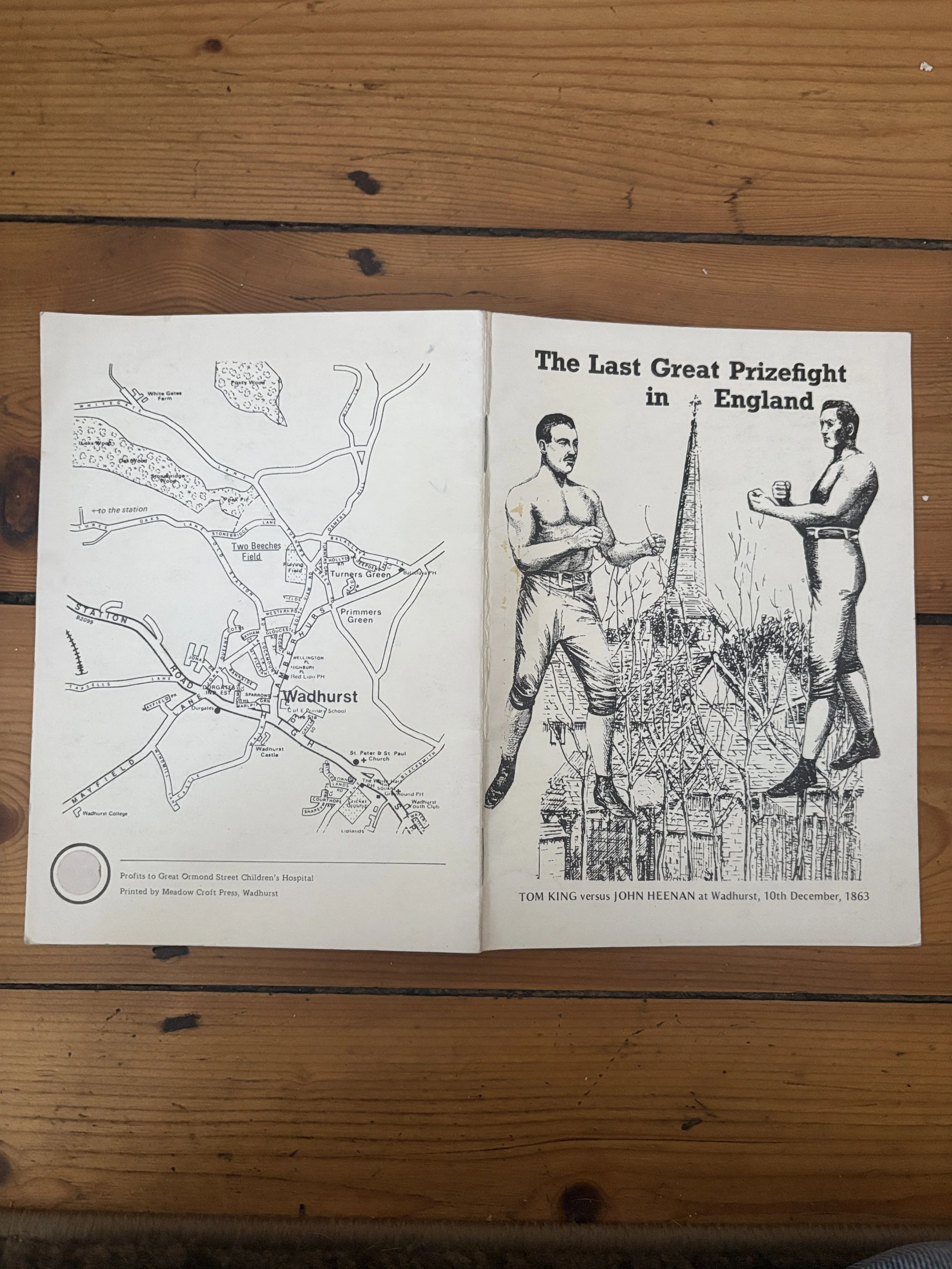 The Last Great Prize fight in England.. Michael Insley. Vicar of Wadhurst 1988