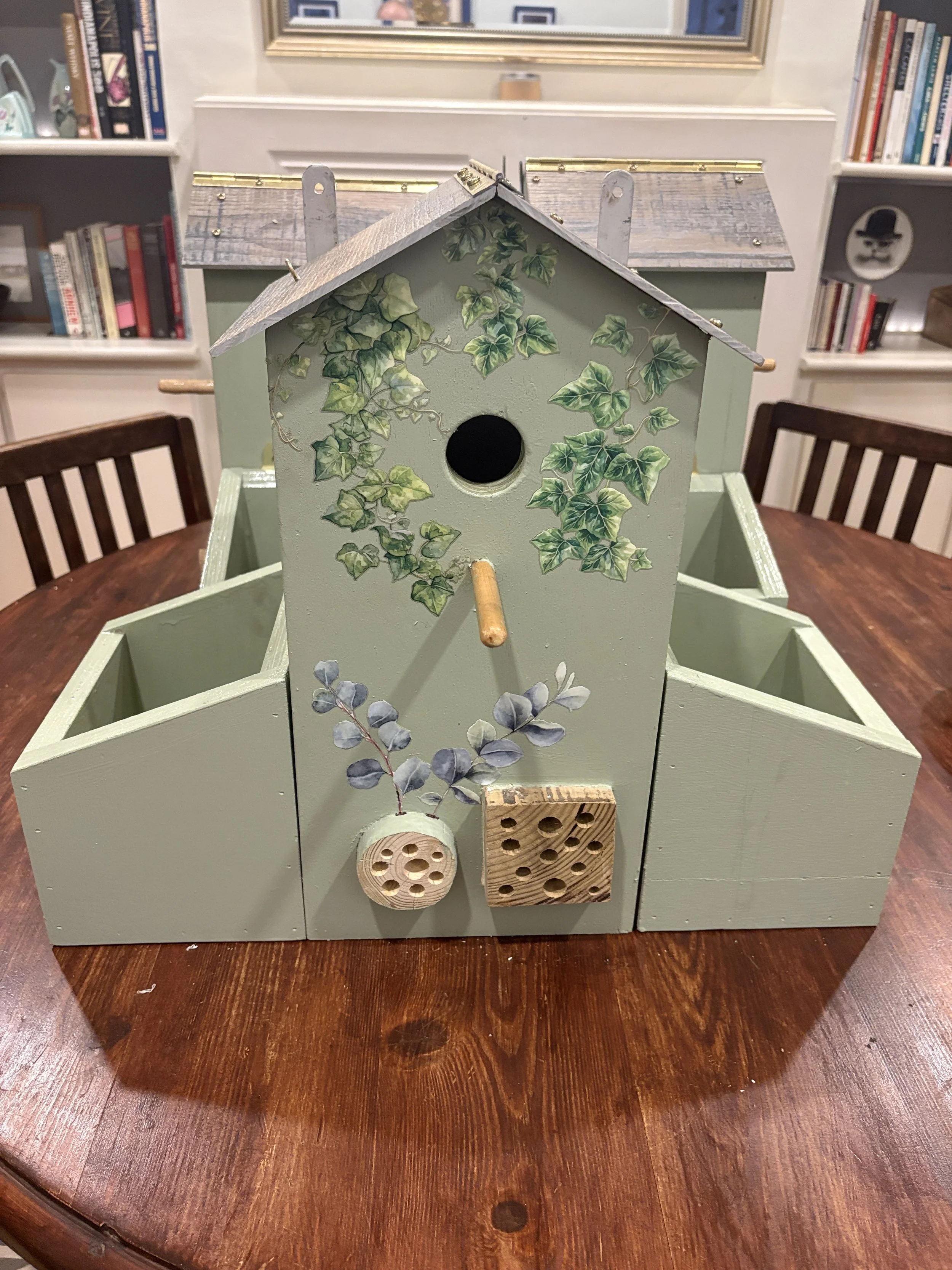 Bird Box-Insect Bug House with removable planters.