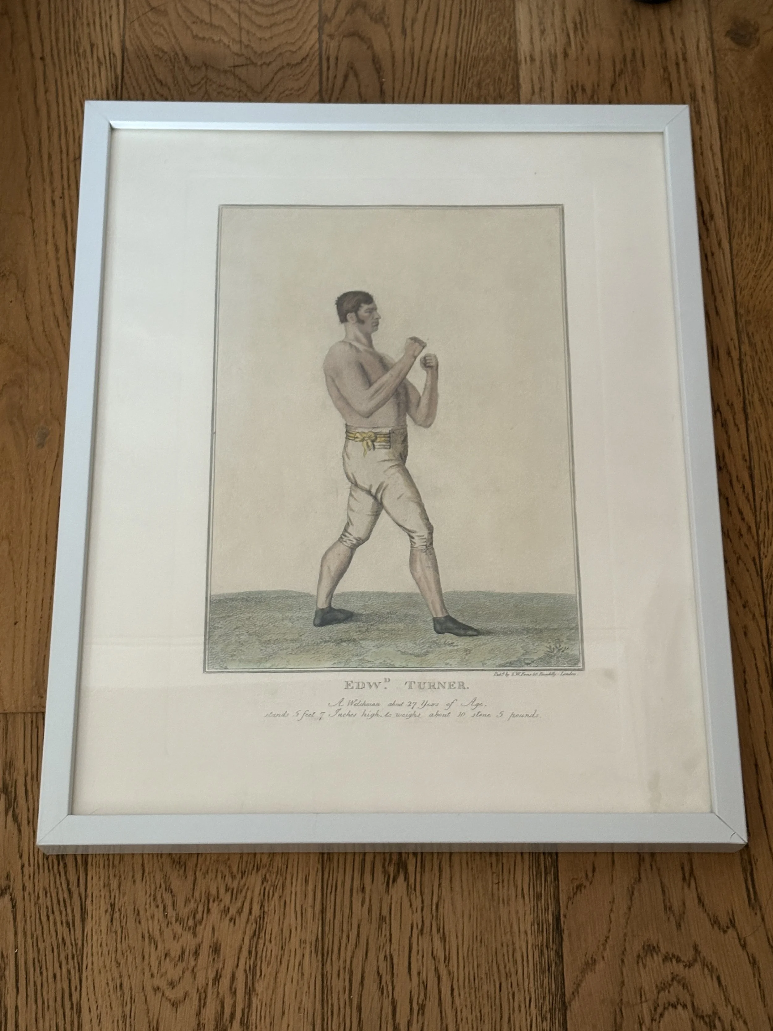 Bareknuckle Boxing Engraving of EDWARD TURNER