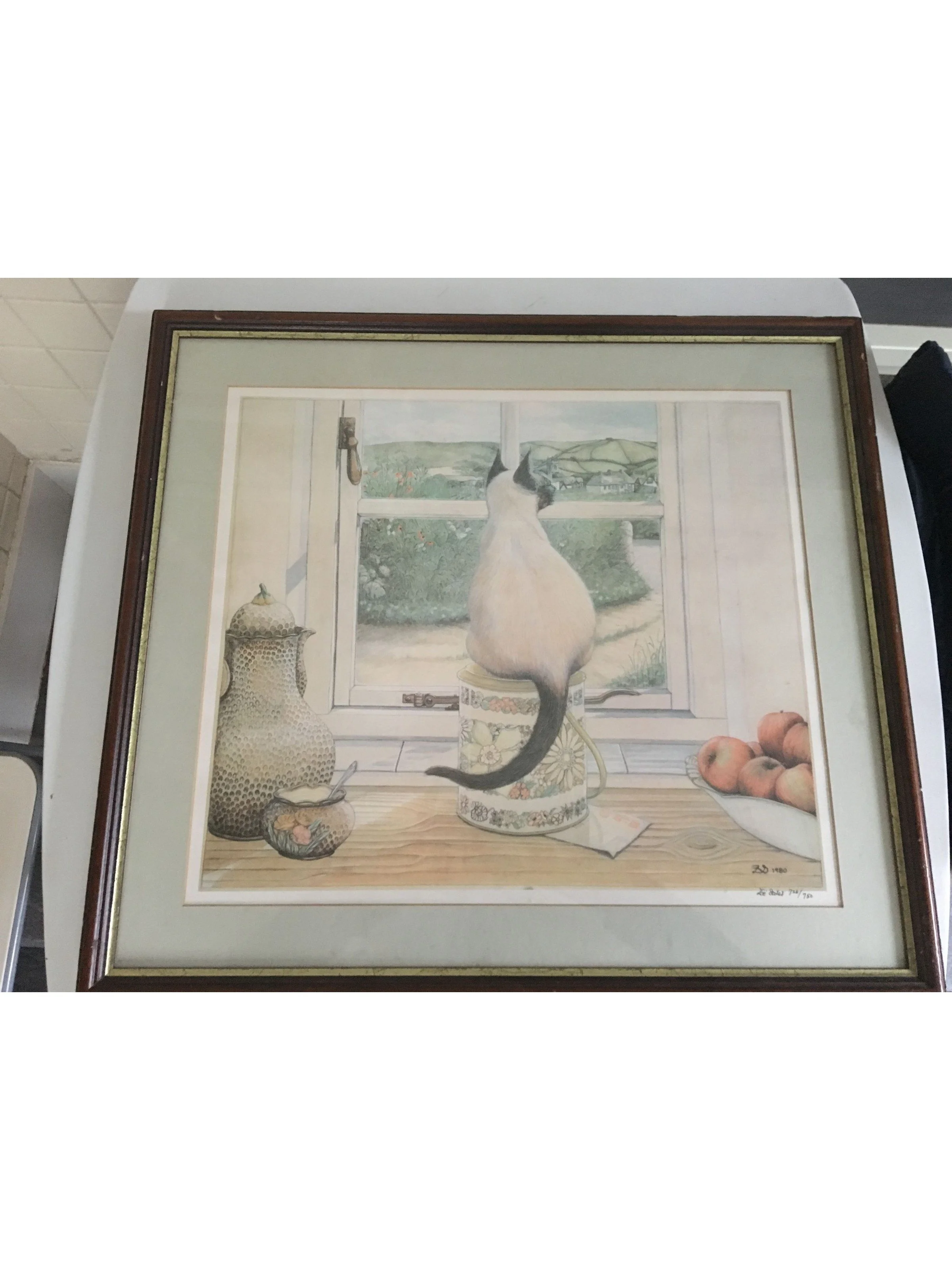 ZOE STOKES Wooden Framed - Siamese Cat print