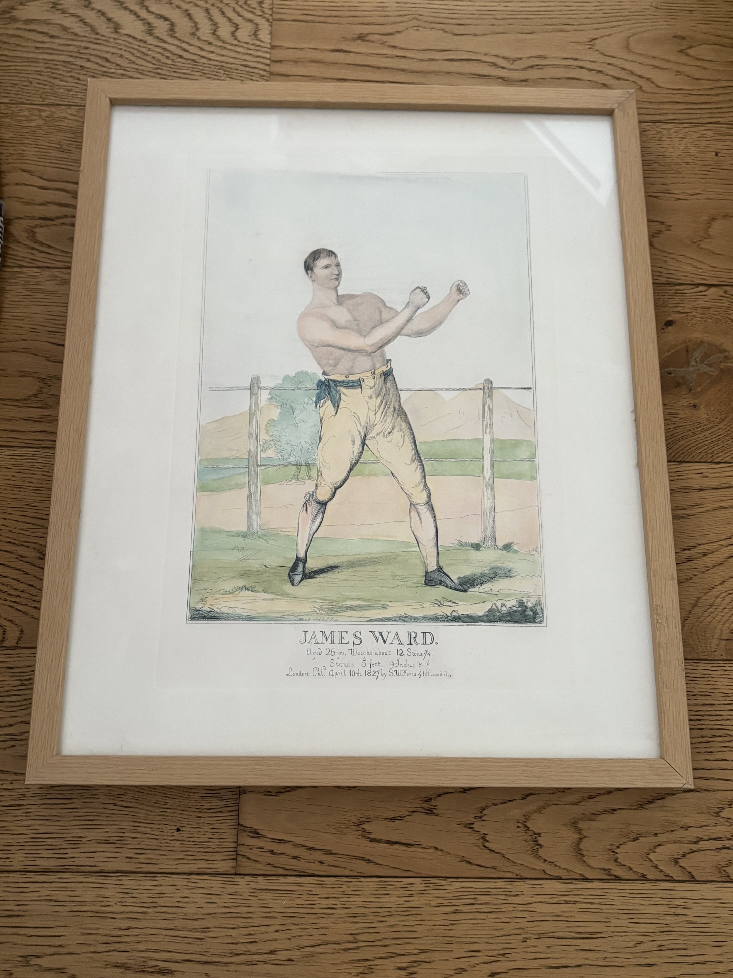 Bareknuckle Boxing Engraving of JAMES WARD