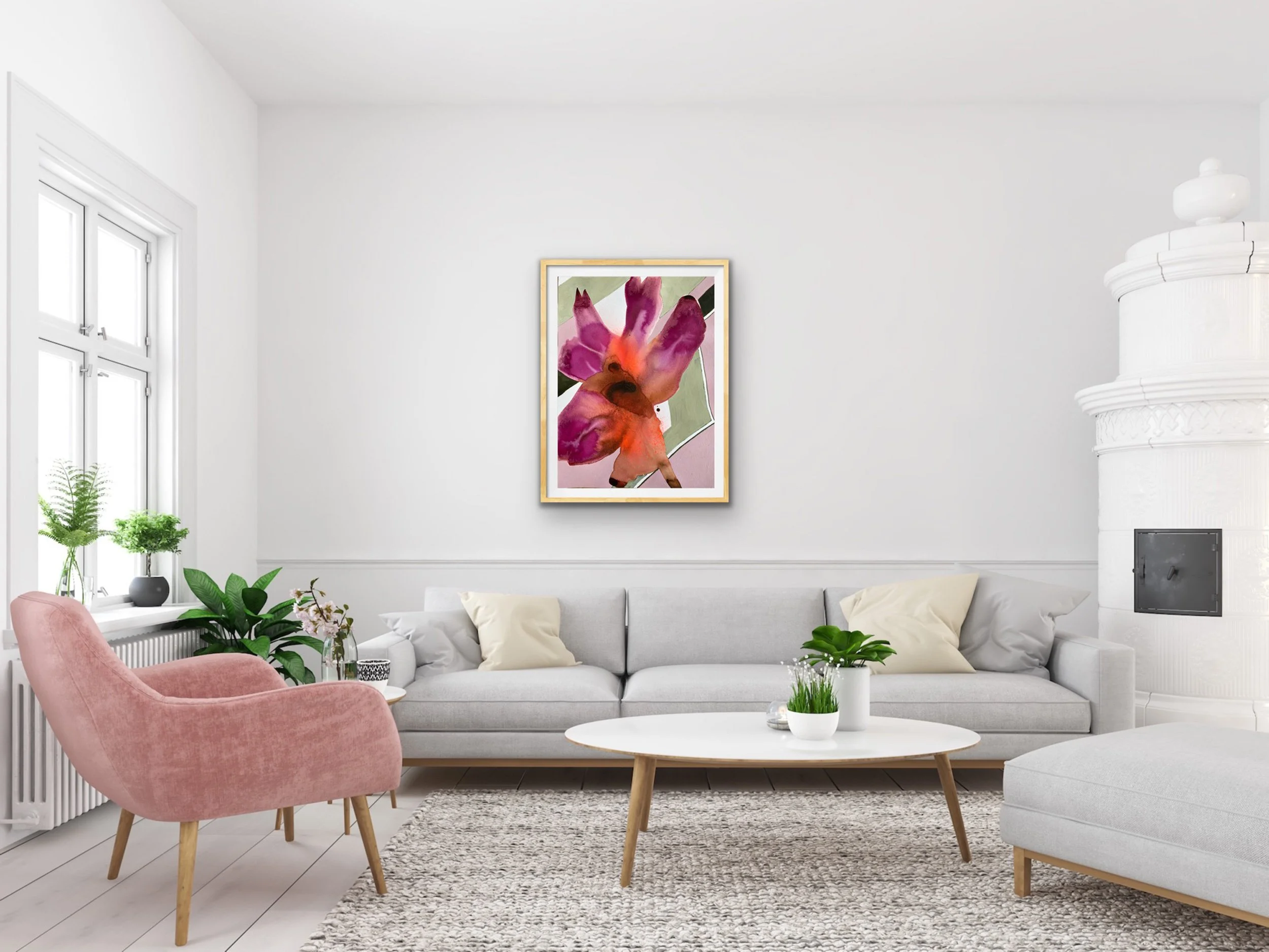 nz art, floral art, feminist art, feminine art, still life, colourful art, happy art, contemporary art for the wall