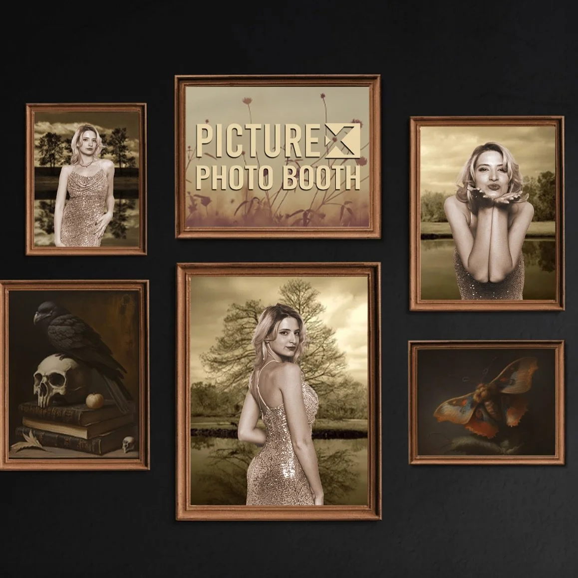 ✨PictureX Test Studio✨
It&rsquo;s officially fall and we love experimenting with new and interesting ideas! This was achieved with a stylized gallery wall overlay and AI background removal with photos taken in a sepia tone. The possibilities are endl