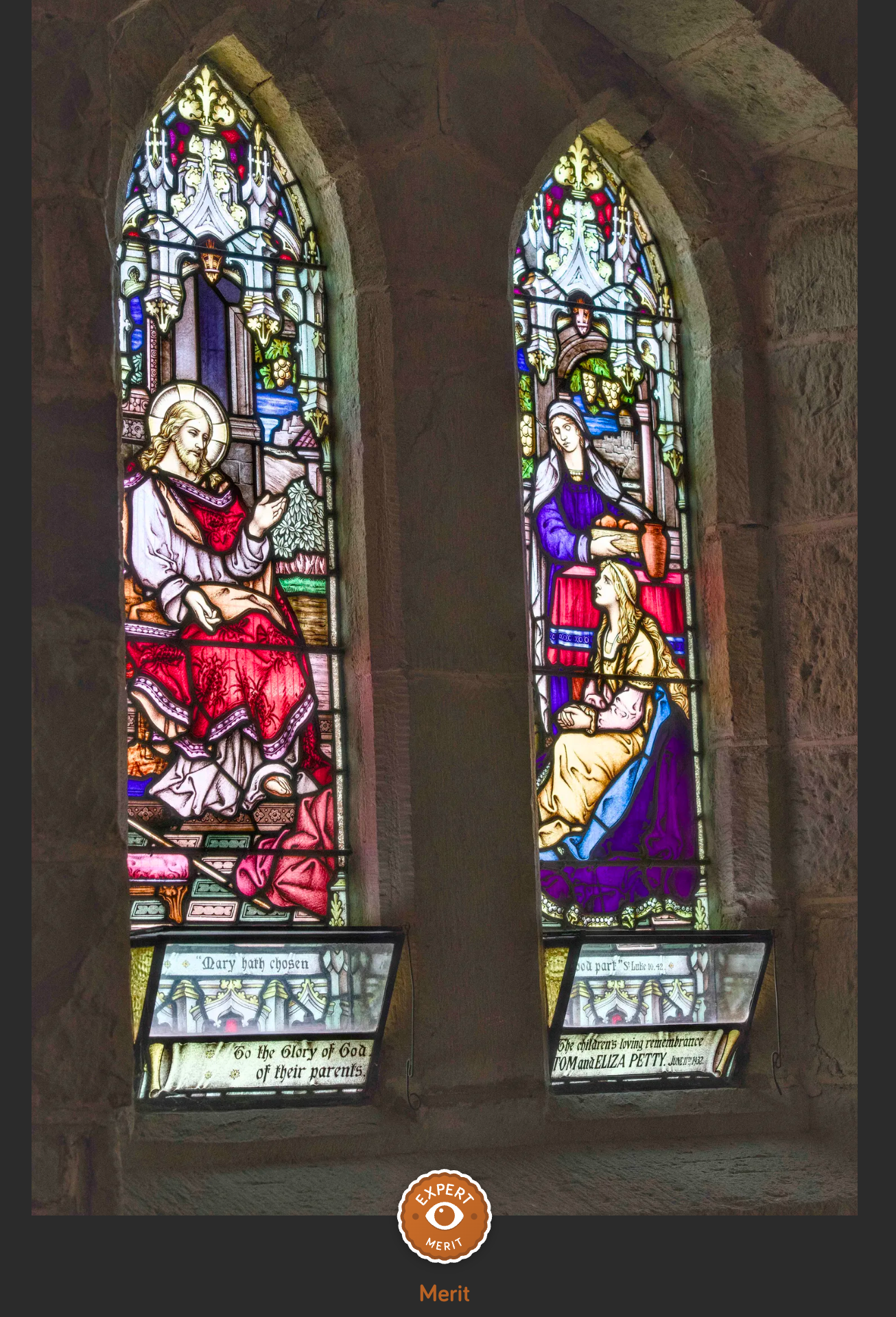 coloured windows in church