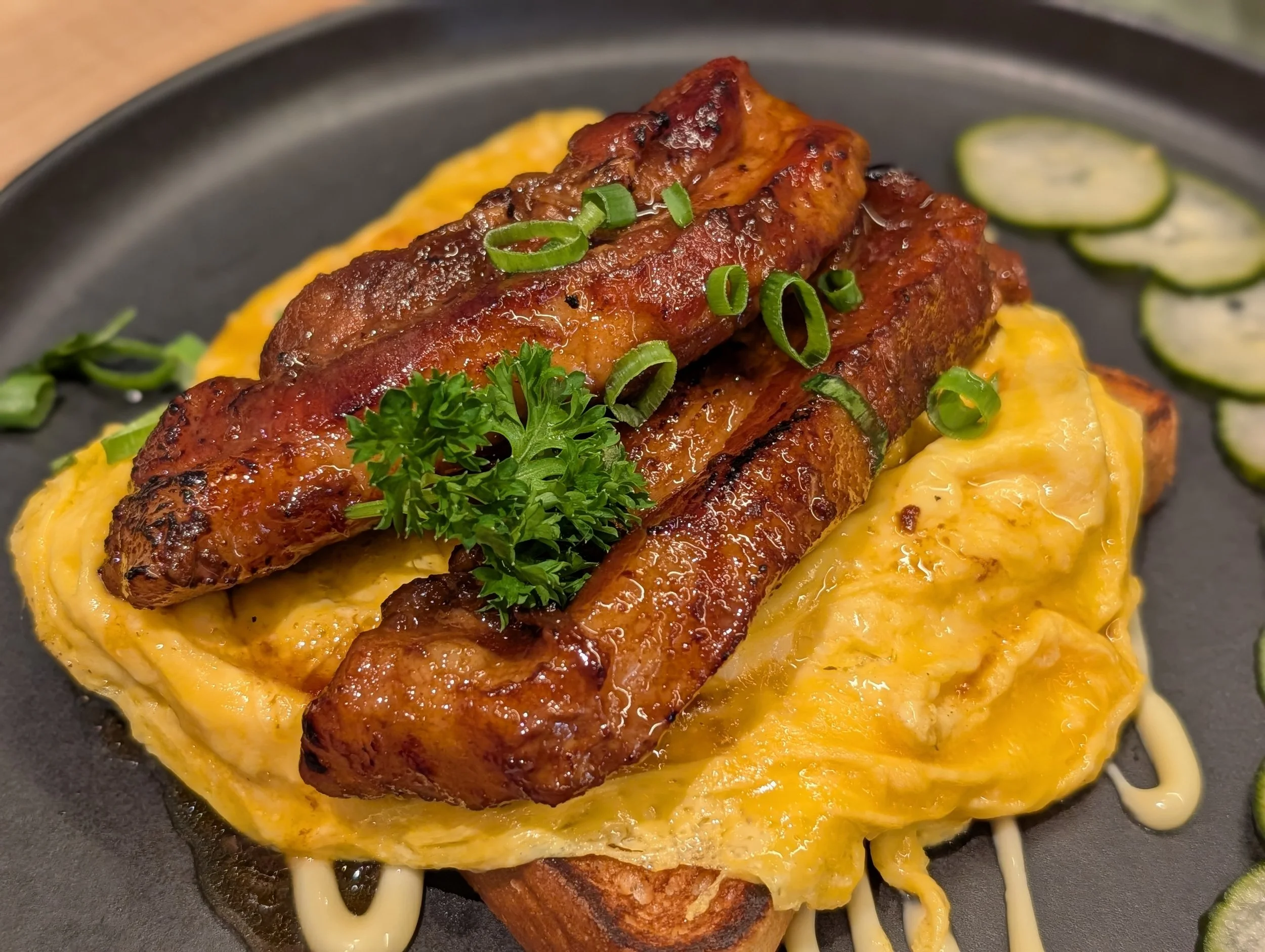 Char Siu on Scrambled Eggs
