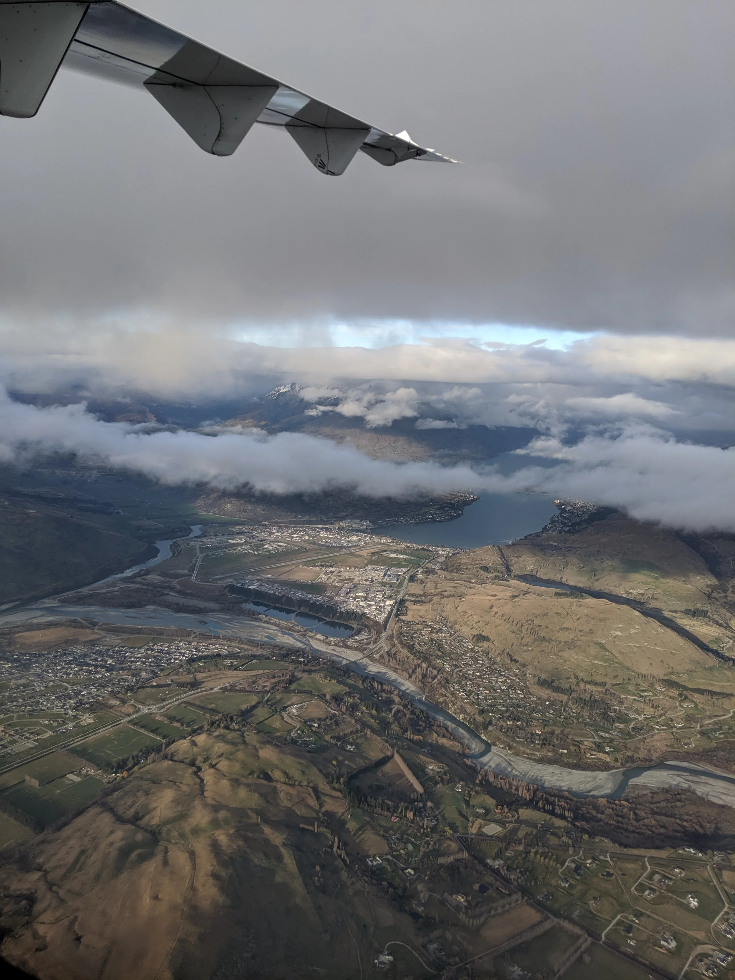 under wing view - aerial