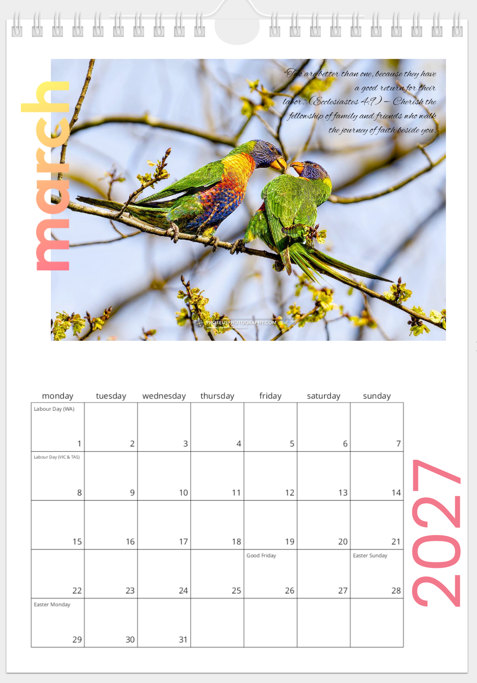 Mar Calendar