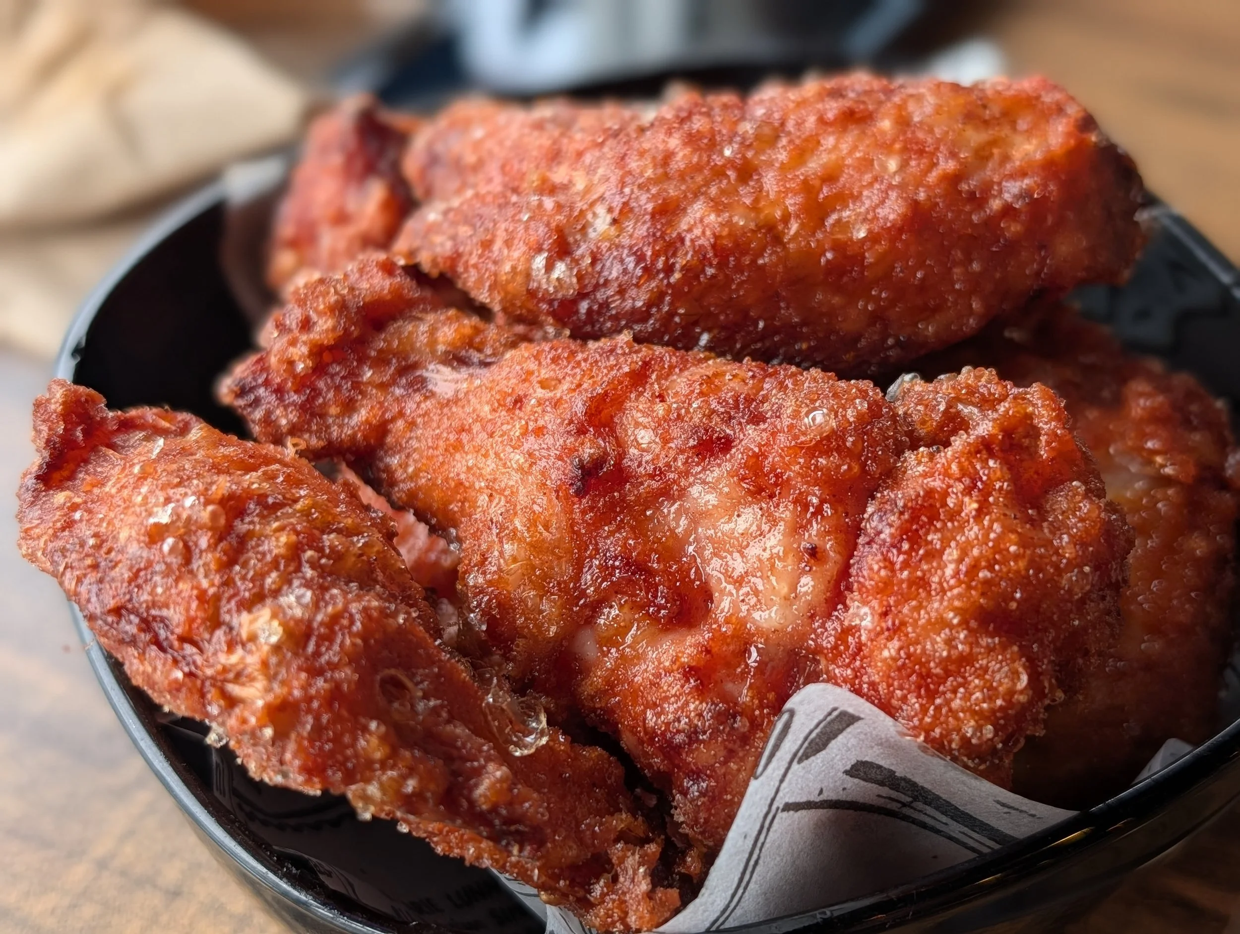 crispy chicken wings with a twist - flavoured with fermented soya bean curd