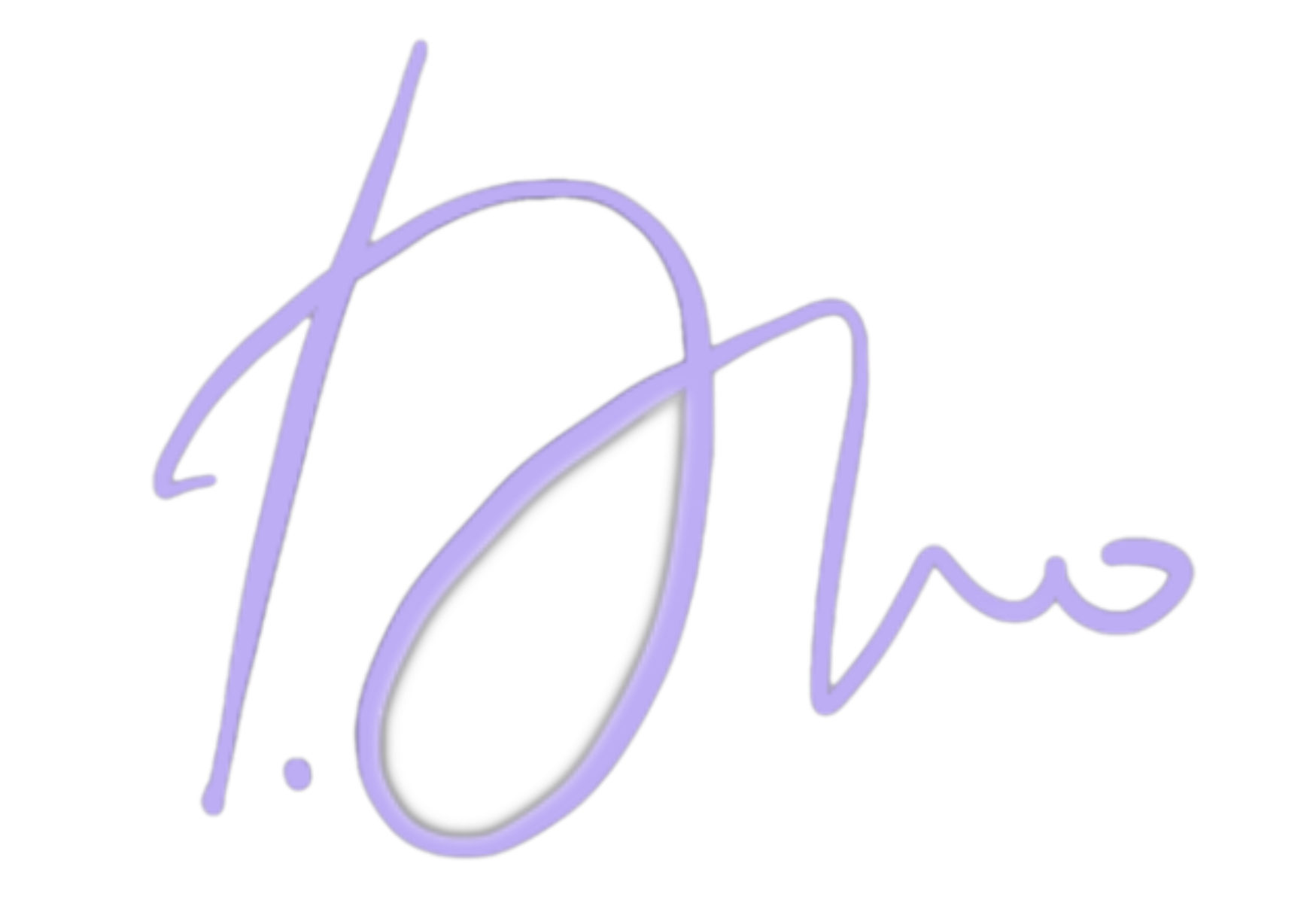Close-up of a neon sign with the word 'love' written in cursive purple neon lights, with a purple horizontal bar at the top.