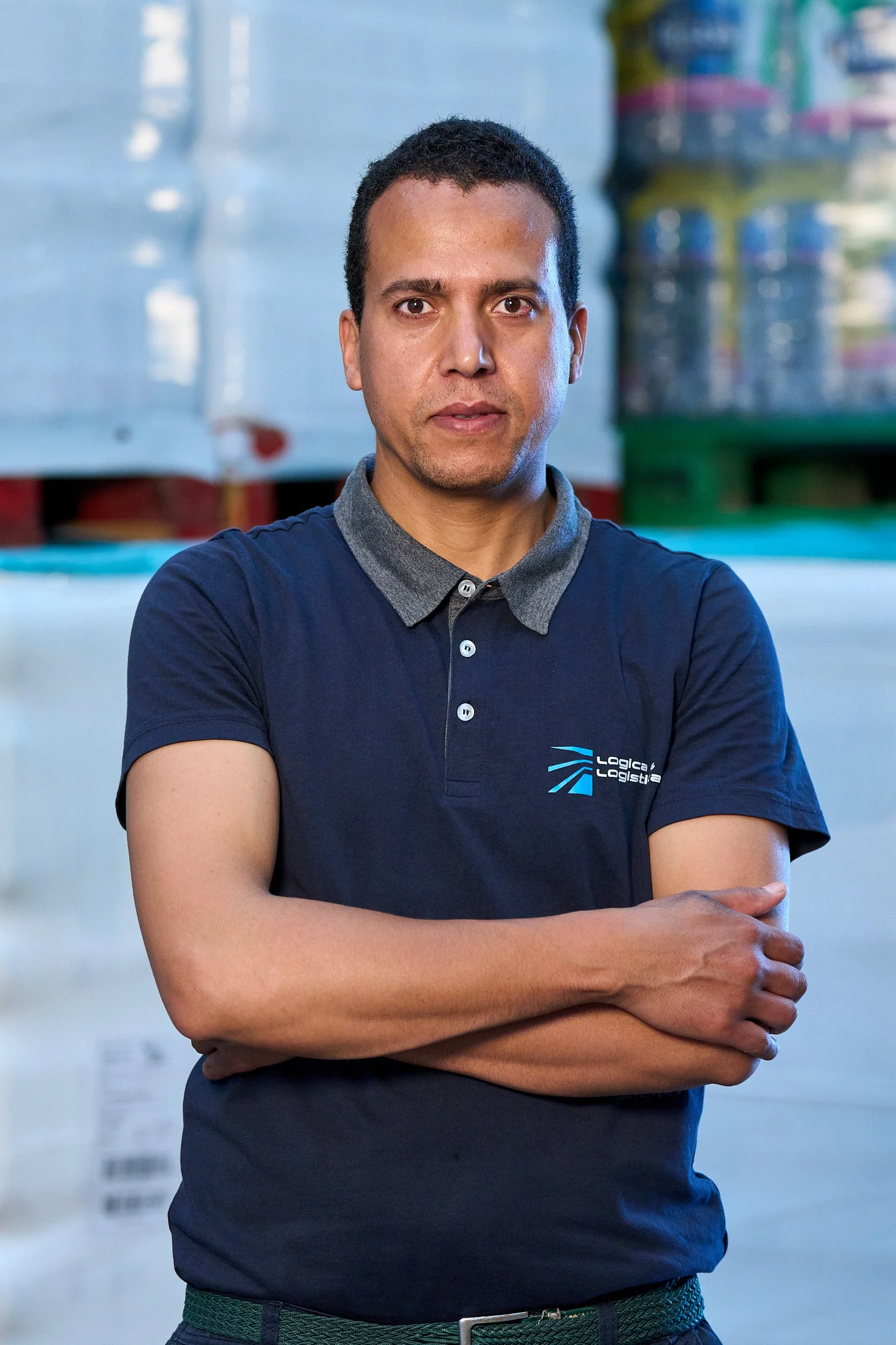 Team lavoro magazziniere trasporti logistica