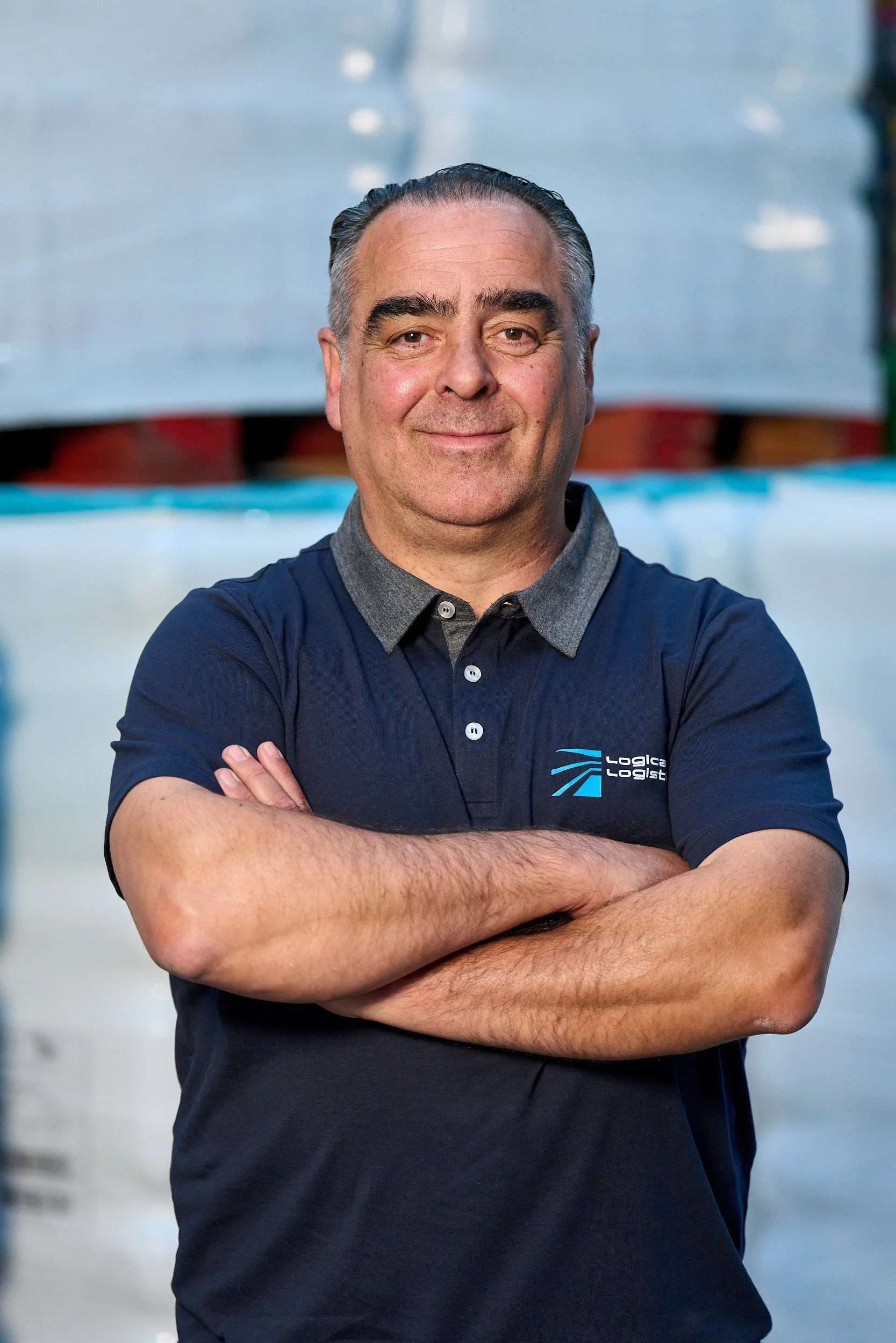 Team lavoro magazziniere trasporti logistica
