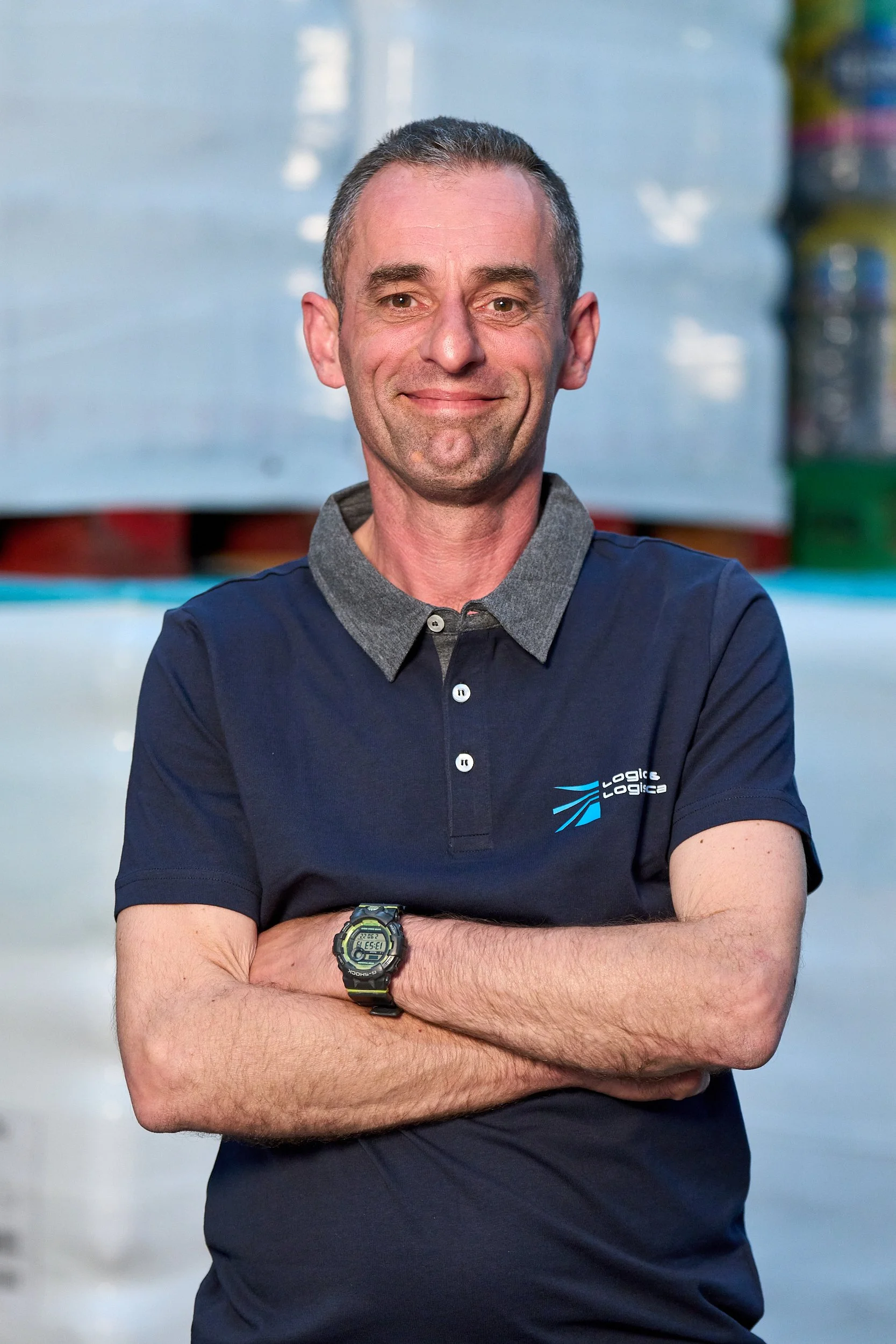 Team lavoro magazziniere trasporti logistica