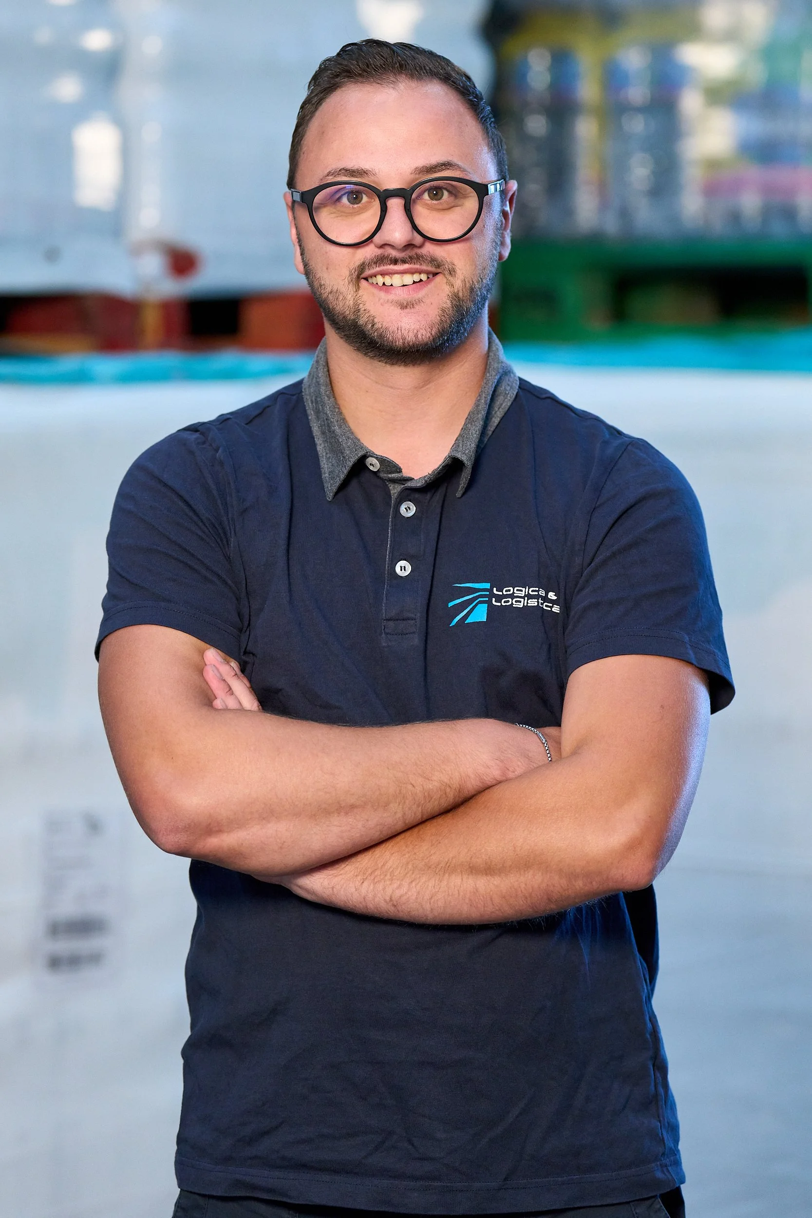 Team lavoro magazziniere trasporti logistica
