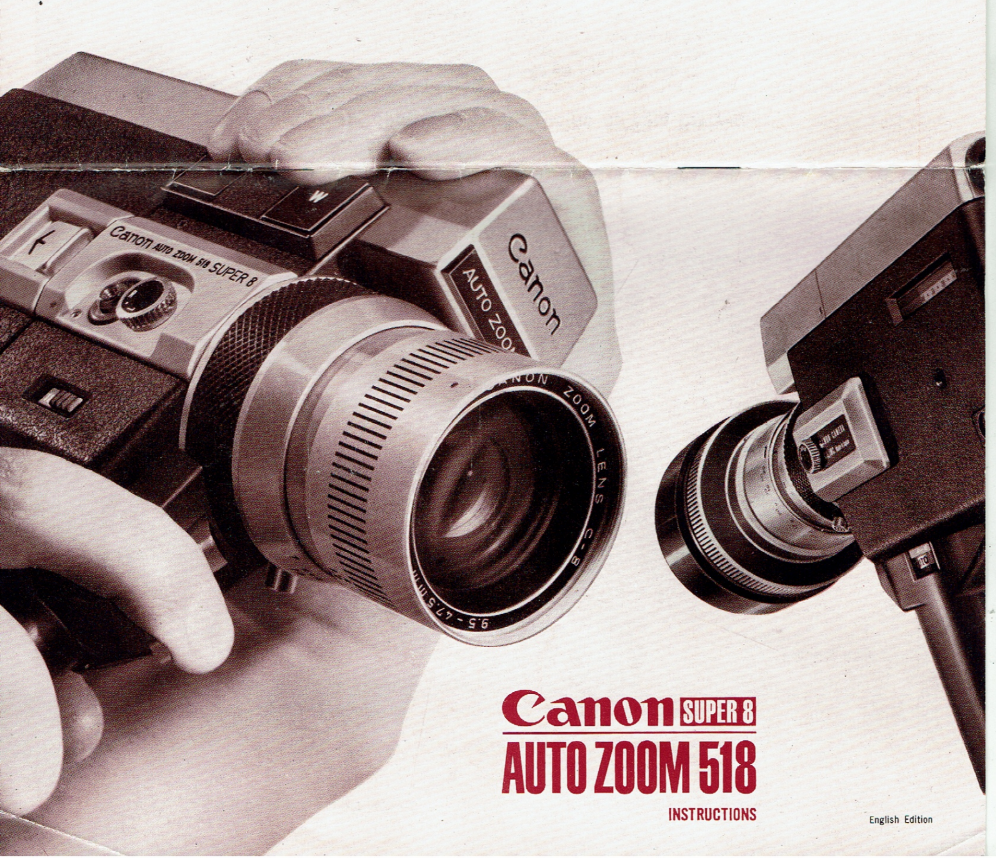 Manuel canon super 8 auto zoom 518 SV en Français
